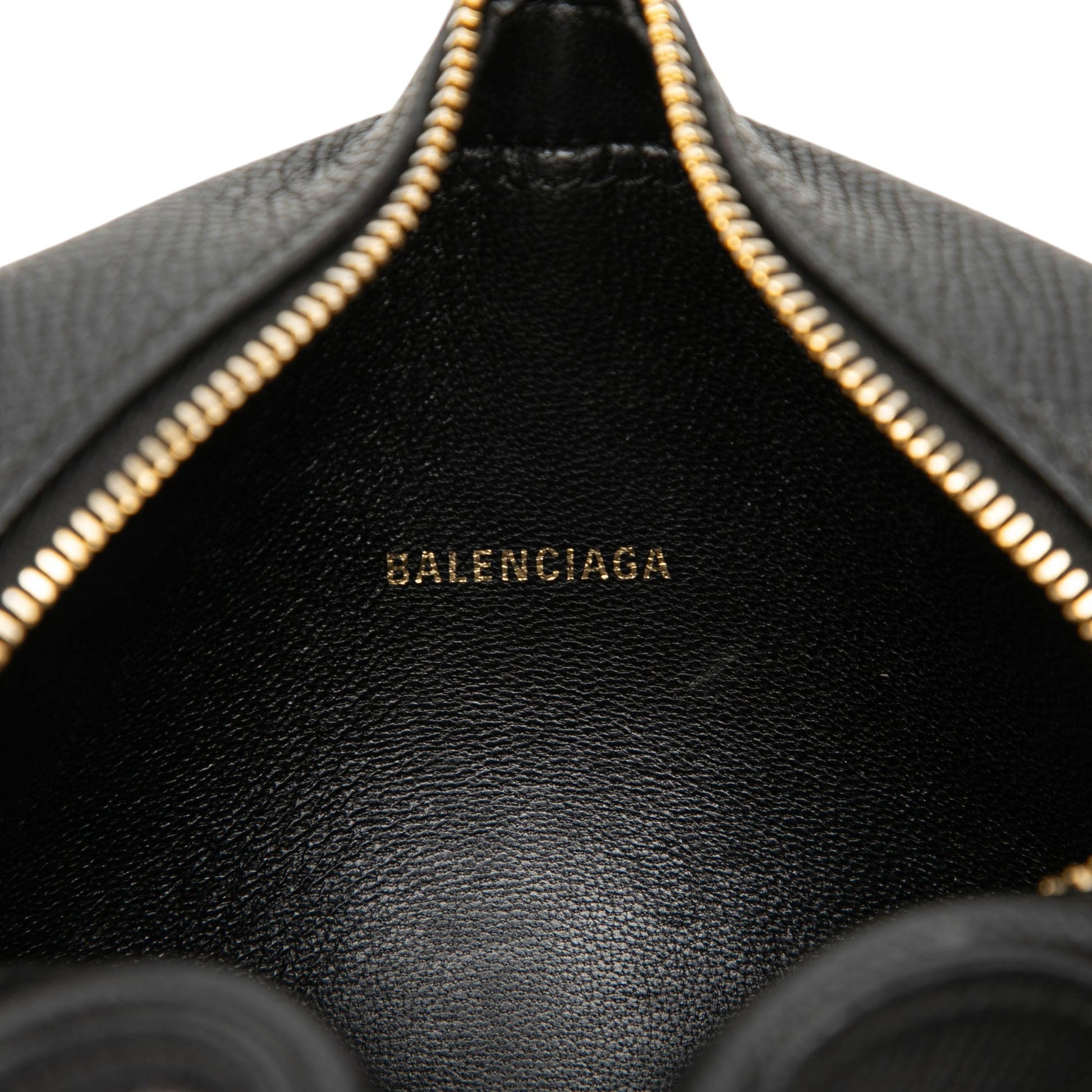 Balenciaga Grained Calfskin Logo Ville Camera Bag XS