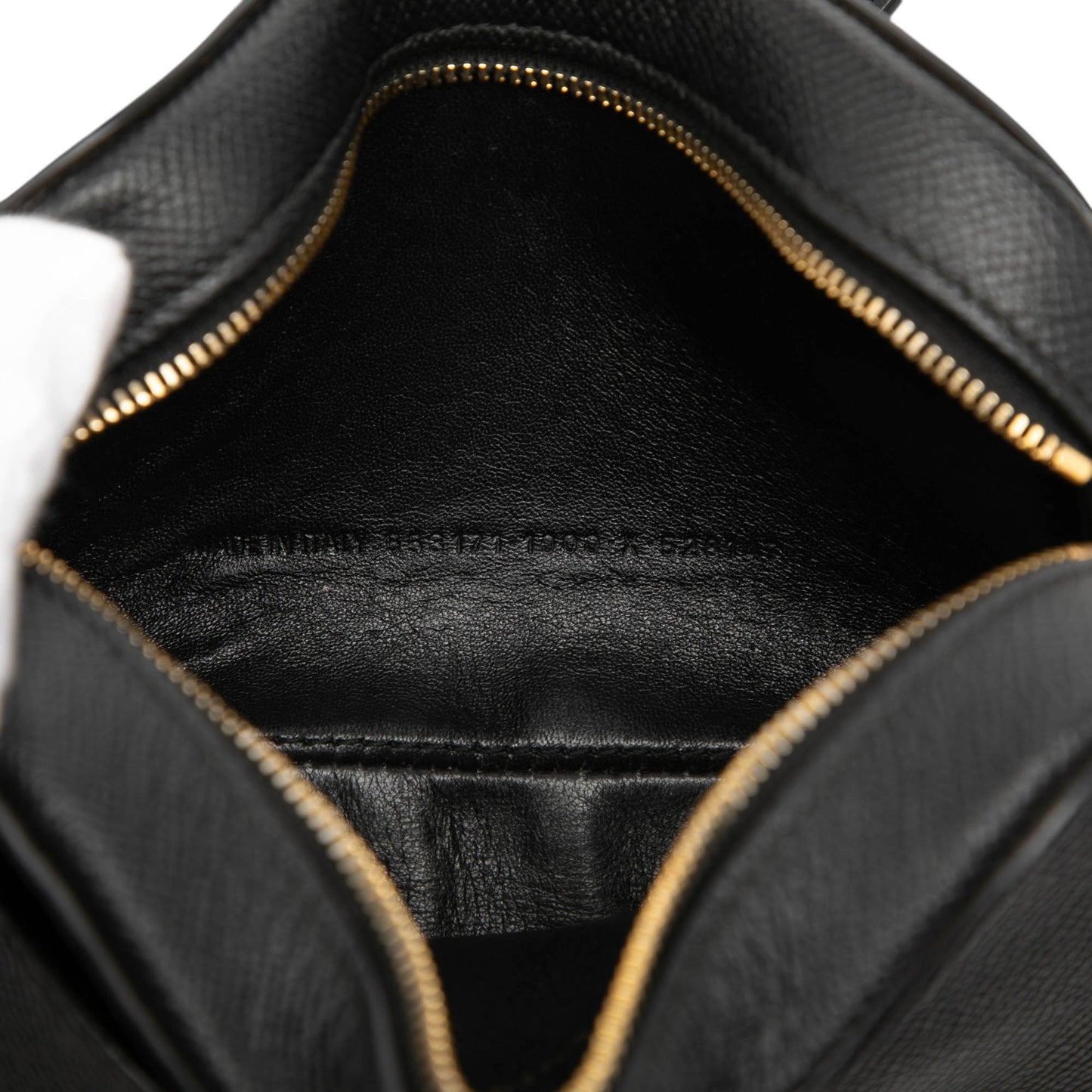 Balenciaga Grained Calfskin Logo Ville Camera Bag XS