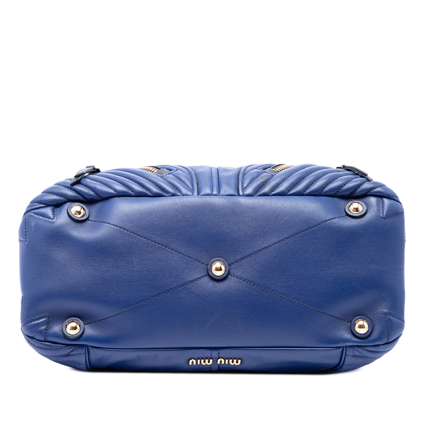 Miu Miu Quilted Nappa Biker Top Handle Bag