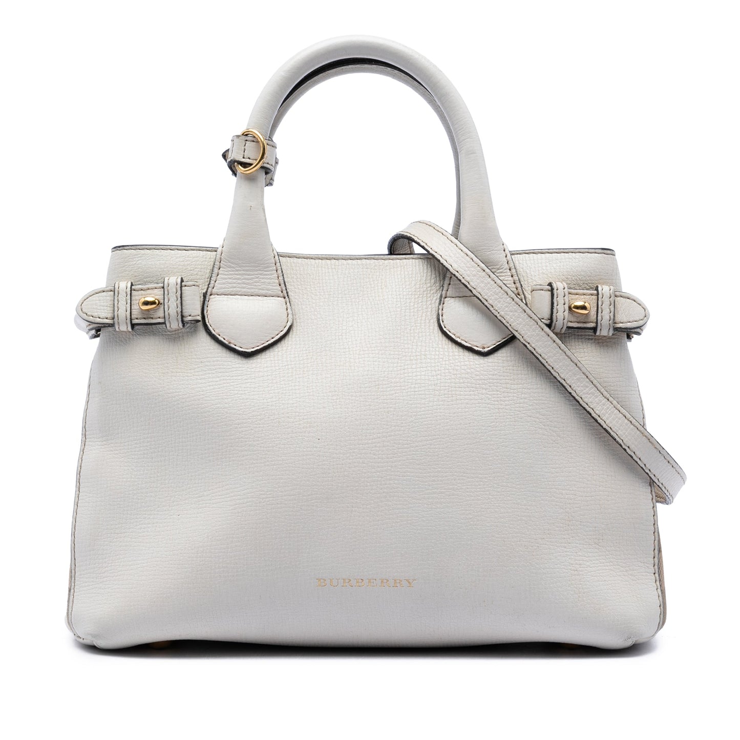 Burberry Small Leather and House Check Banner Satchel