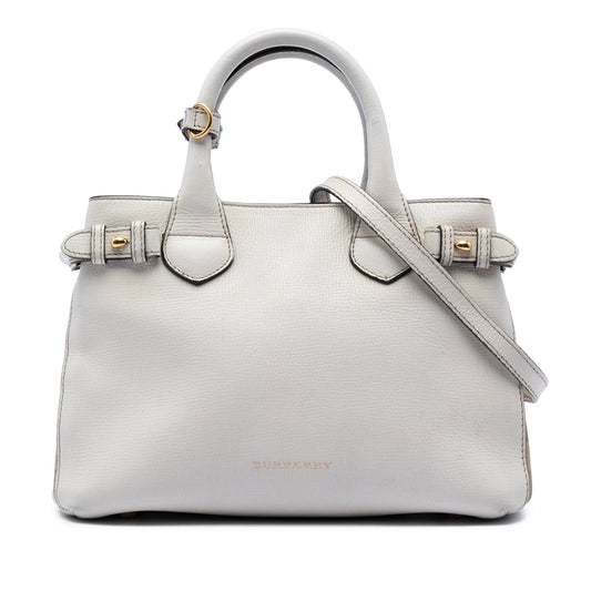 Burberry Small Leather and House Check Banner Satchel