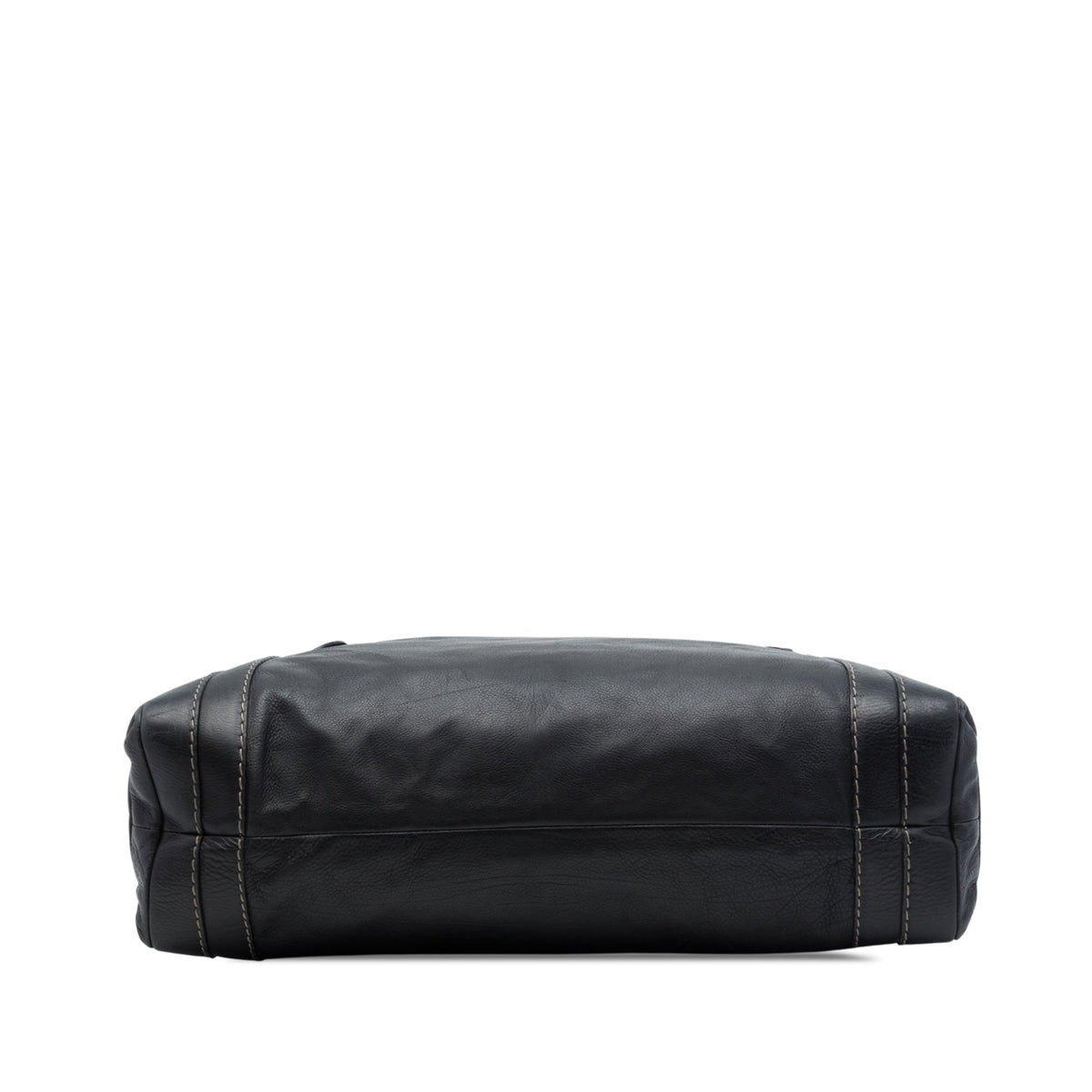 Gucci Calfskin Crest Boule Top Handle Bag — Black