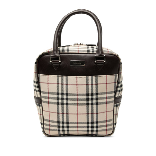 House Check Canvas Handbag
