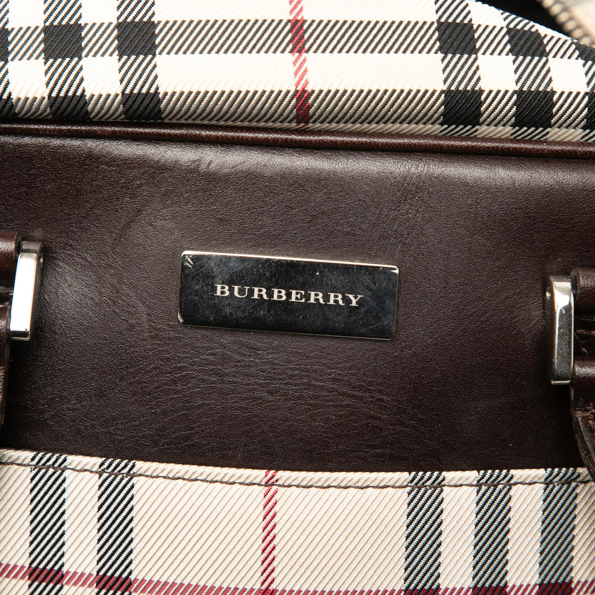 House Check Canvas Handbag