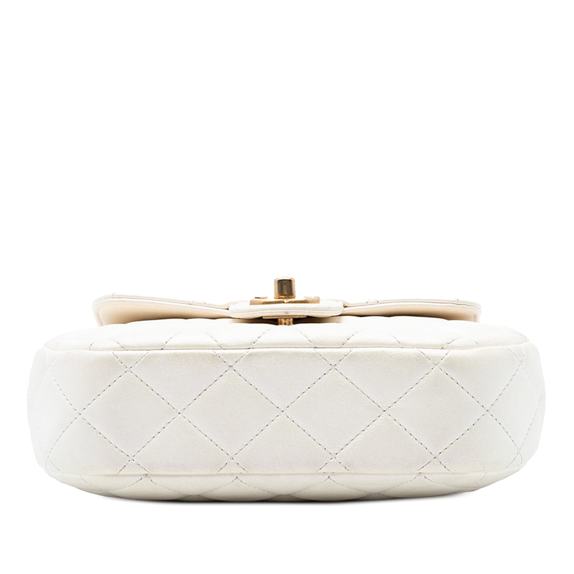 CC Quilted Lambskin Top Handle Bag