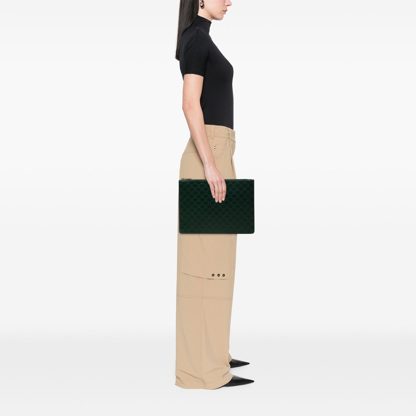 Gucci Guccissima Zip Messenger Bag