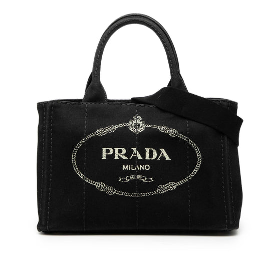 Prada Small Canvas Canapa Logo Satchel