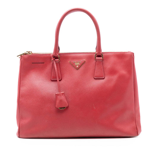 Prada Large Saffiano Lux Galleria Double Zip Satchel