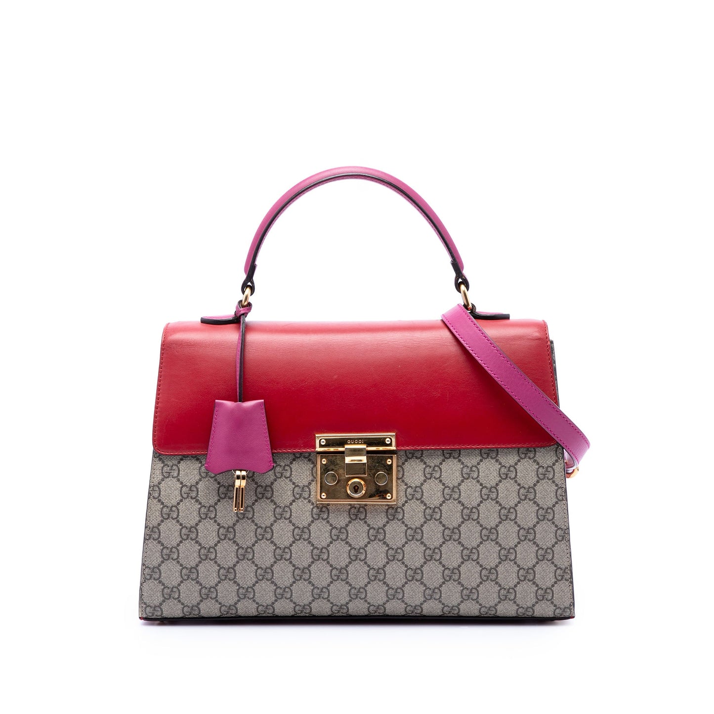 Gucci GG Supreme Padlock Top Handle Bag