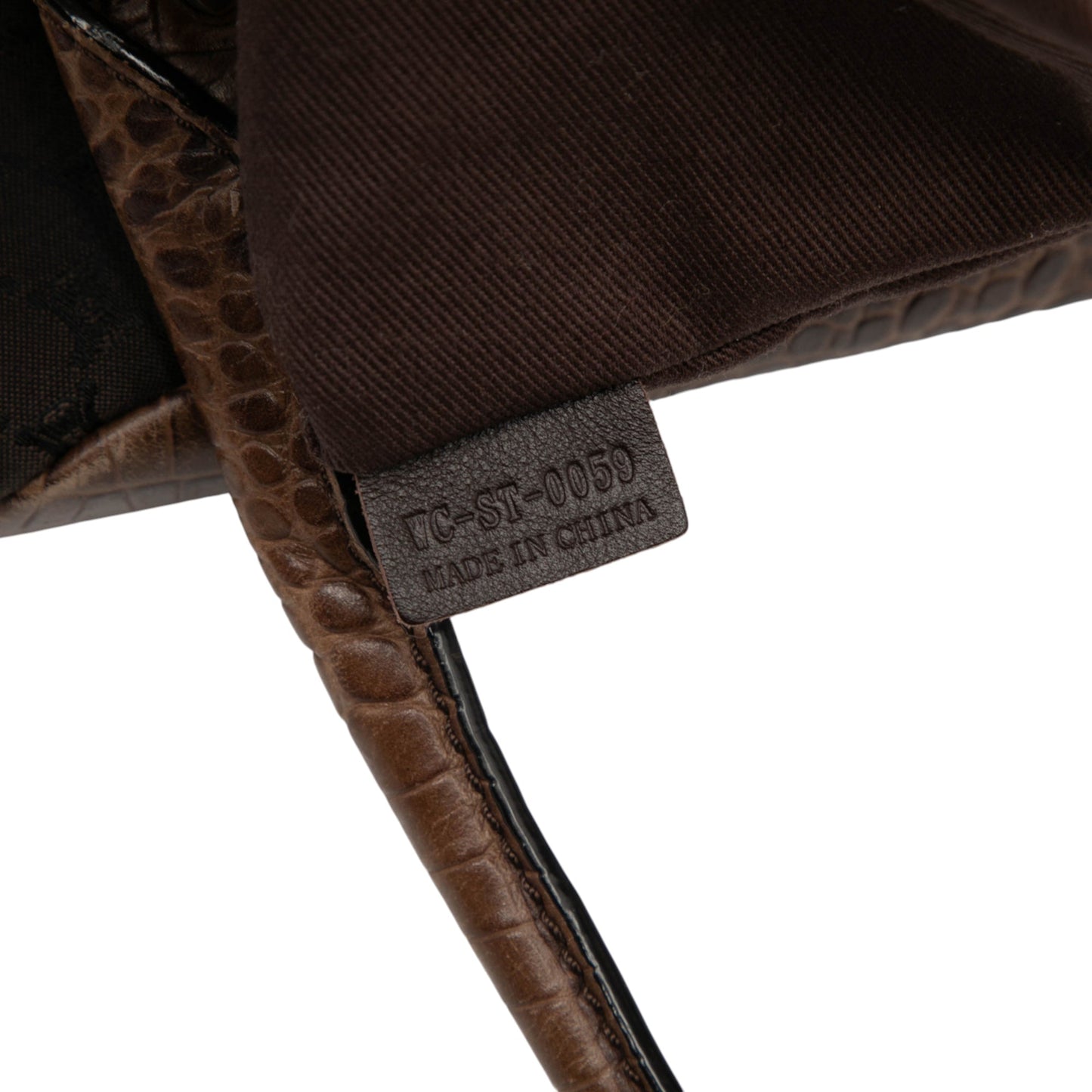 Celine Embossed Leather Trimmed Macadam Canvas Vertical Tote