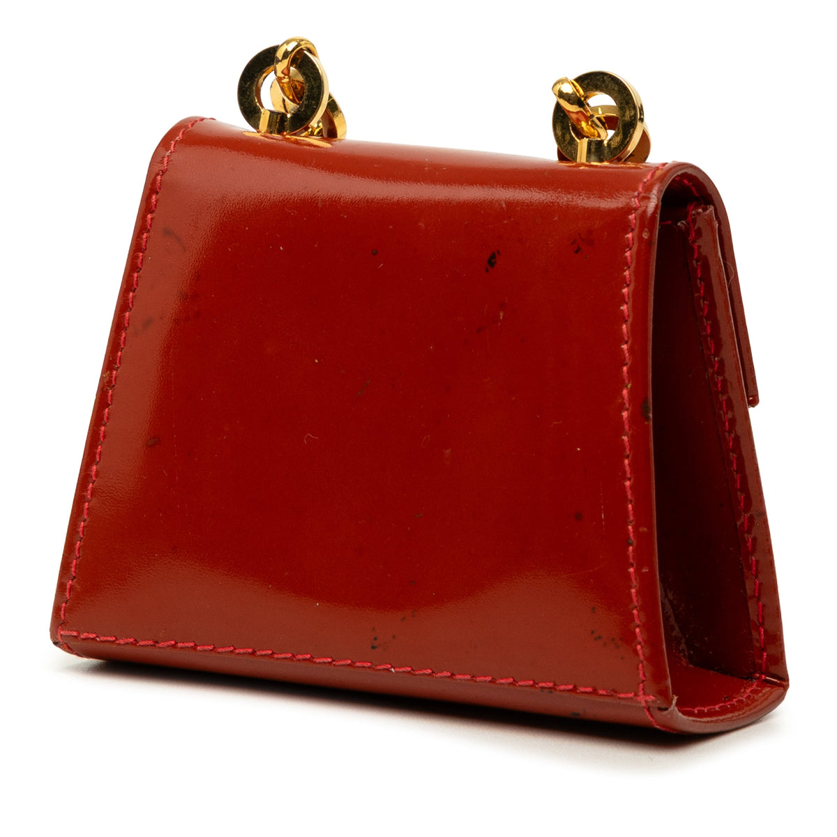 Ferragamo Mini Patent Gancini Lock Chain Bag