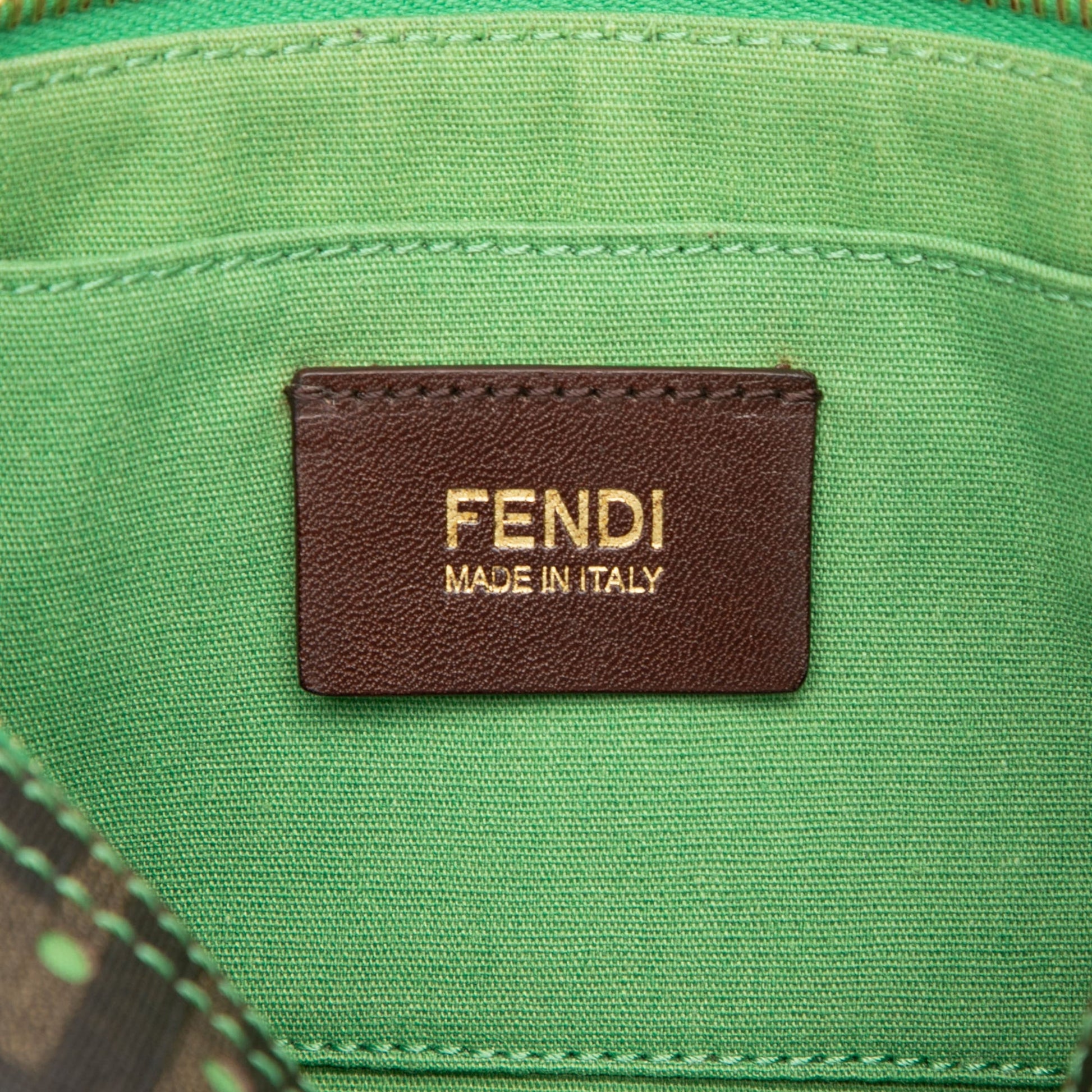 Fendi Zucca Spalmati Dots Chain Pochette