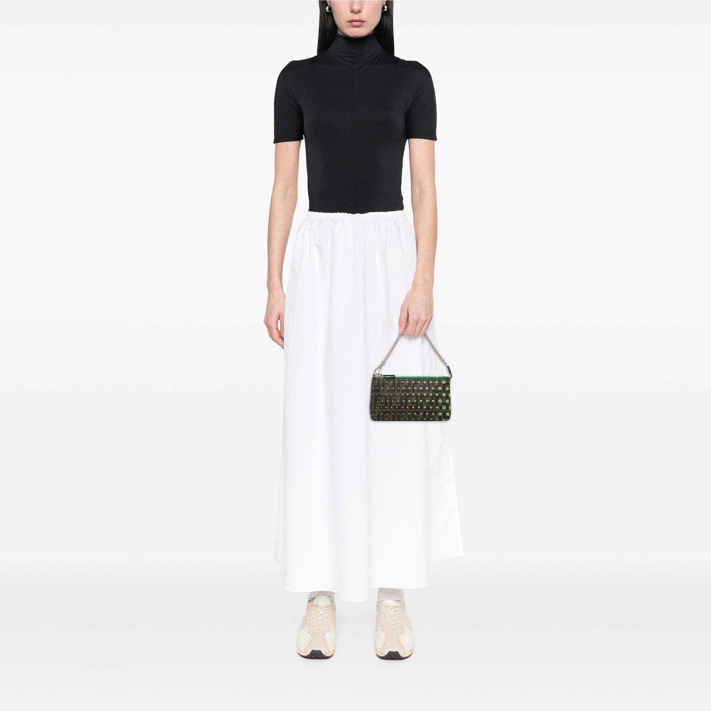 Fendi Zucca Spalmati Dots Chain Pochette