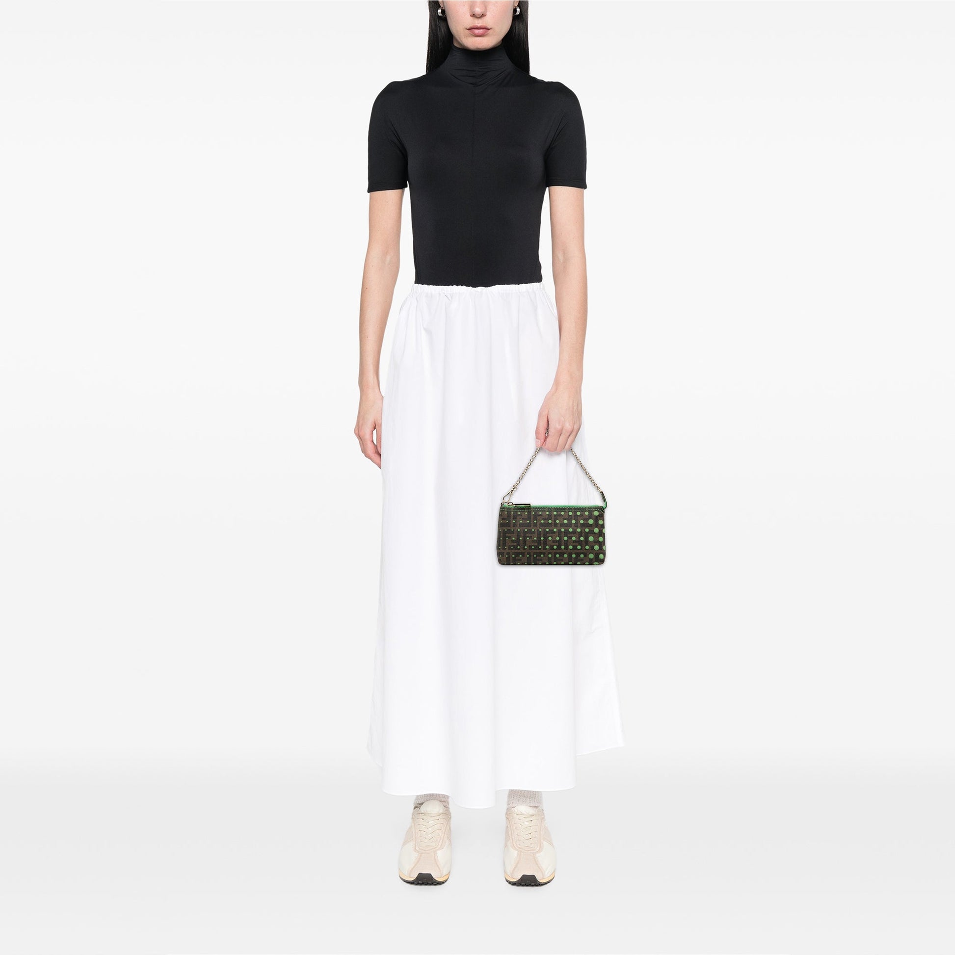 Fendi Zucca Spalmati Dots Chain Pochette