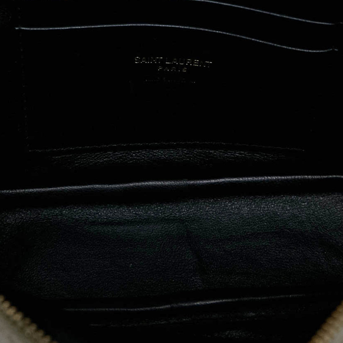Saint Laurent Mini Grain de Poudre Monogram Lou Tassel Camera Bag — White