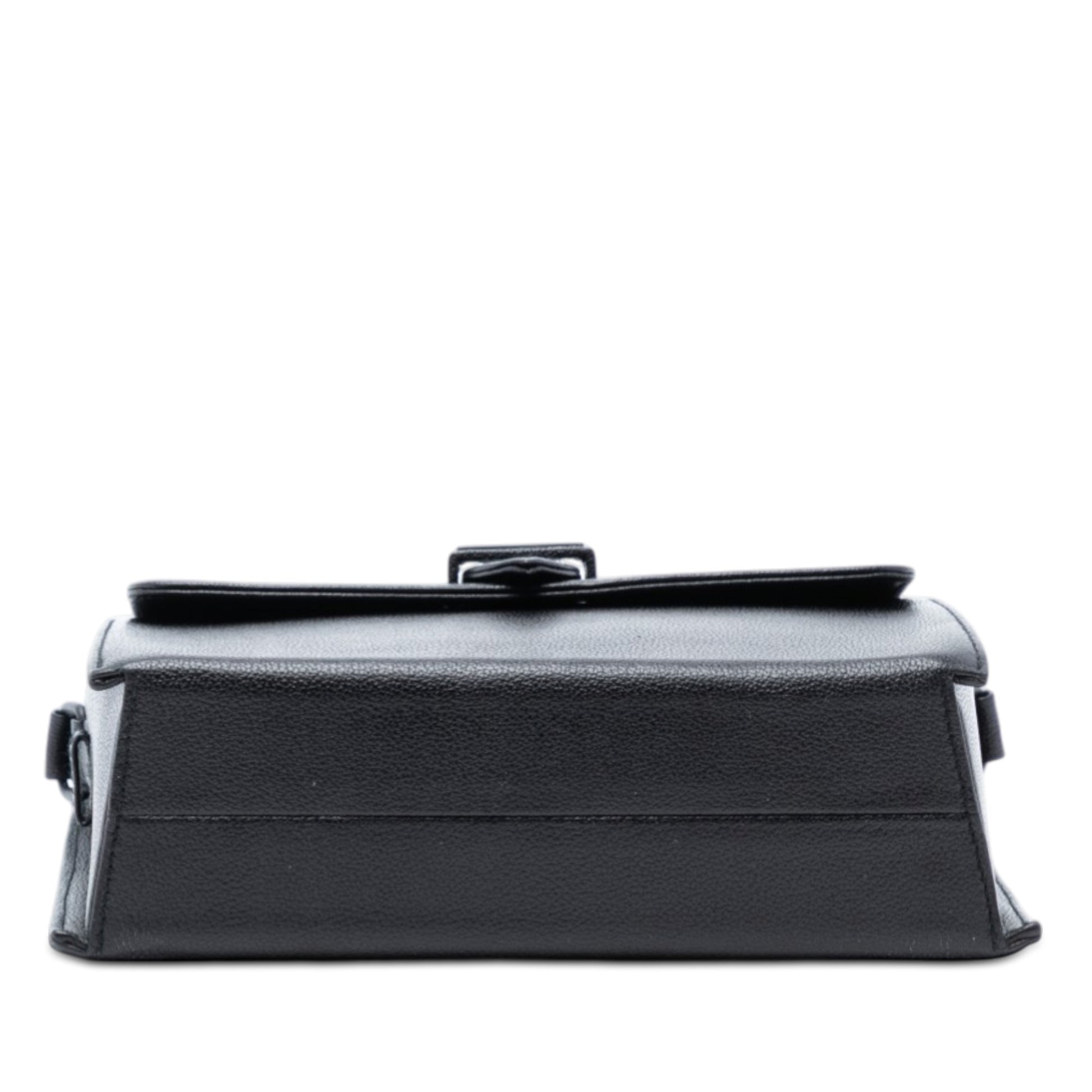 Grained Calfskin Flap Crossbody