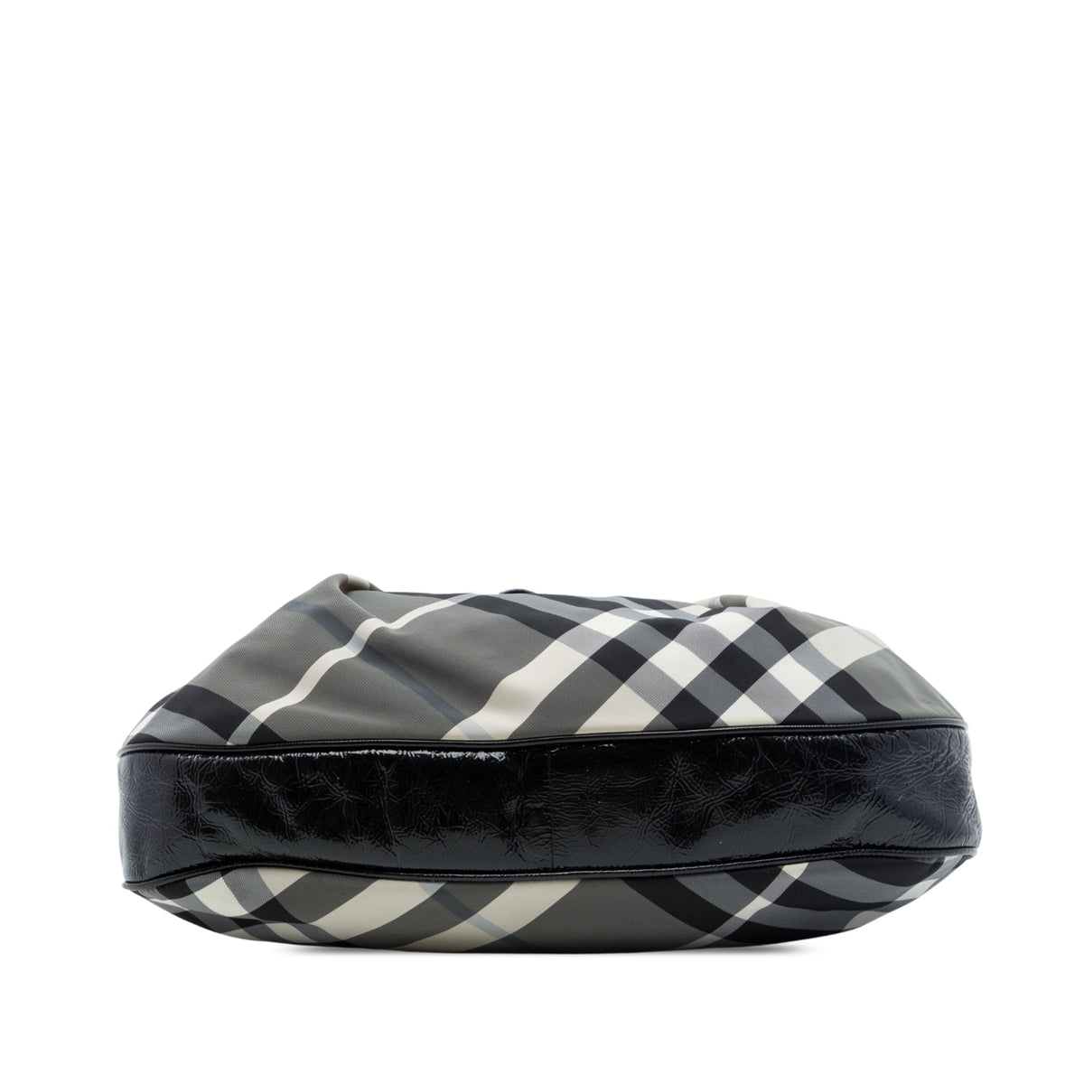 Burberry Beat Check Nylon Shoulder Bag — Gray