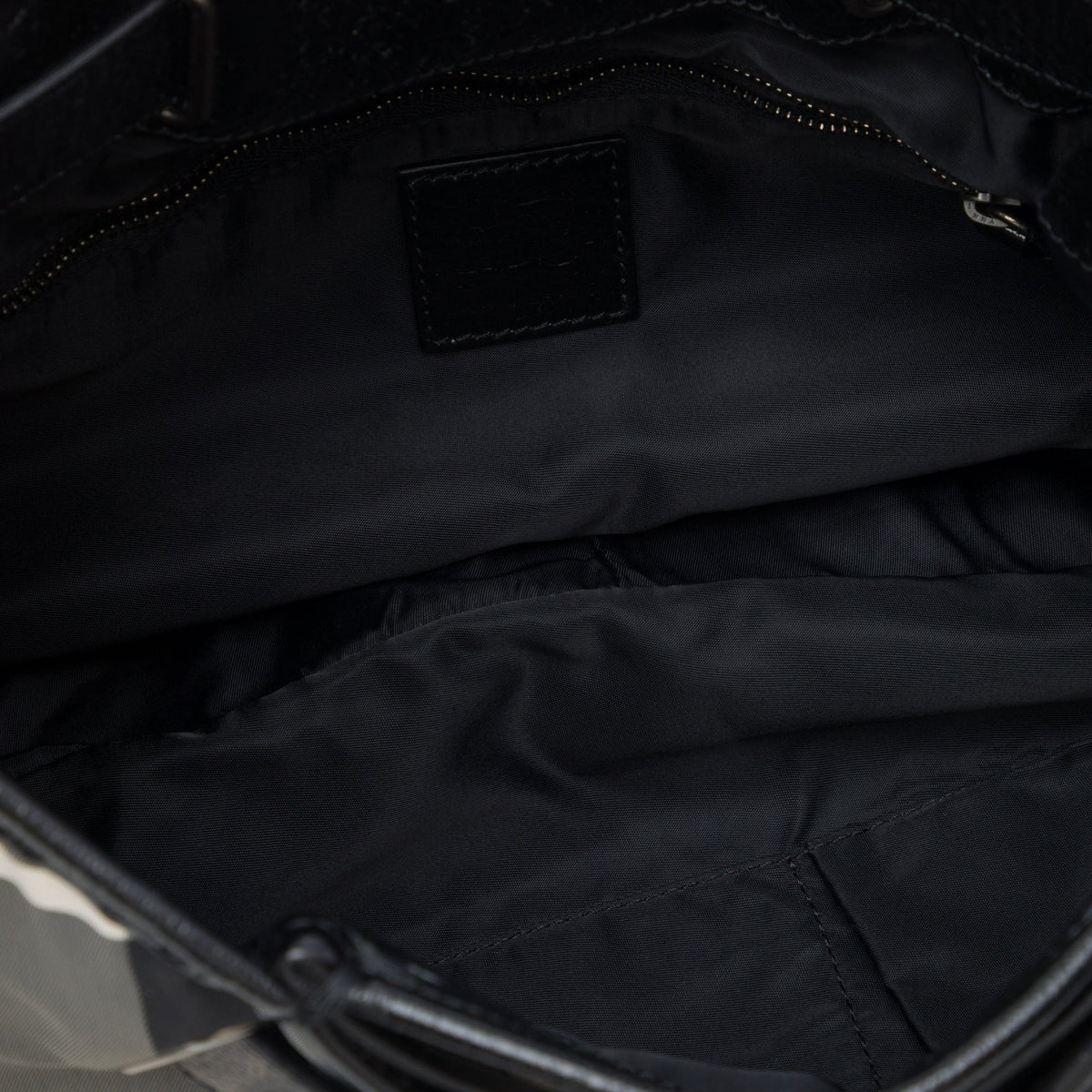 Burberry Beat Check Nylon Shoulder Bag — Gray