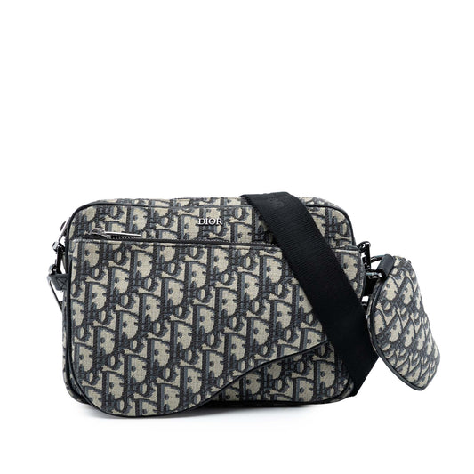 Dior Oblique Canvas Saddle Triple Pouch