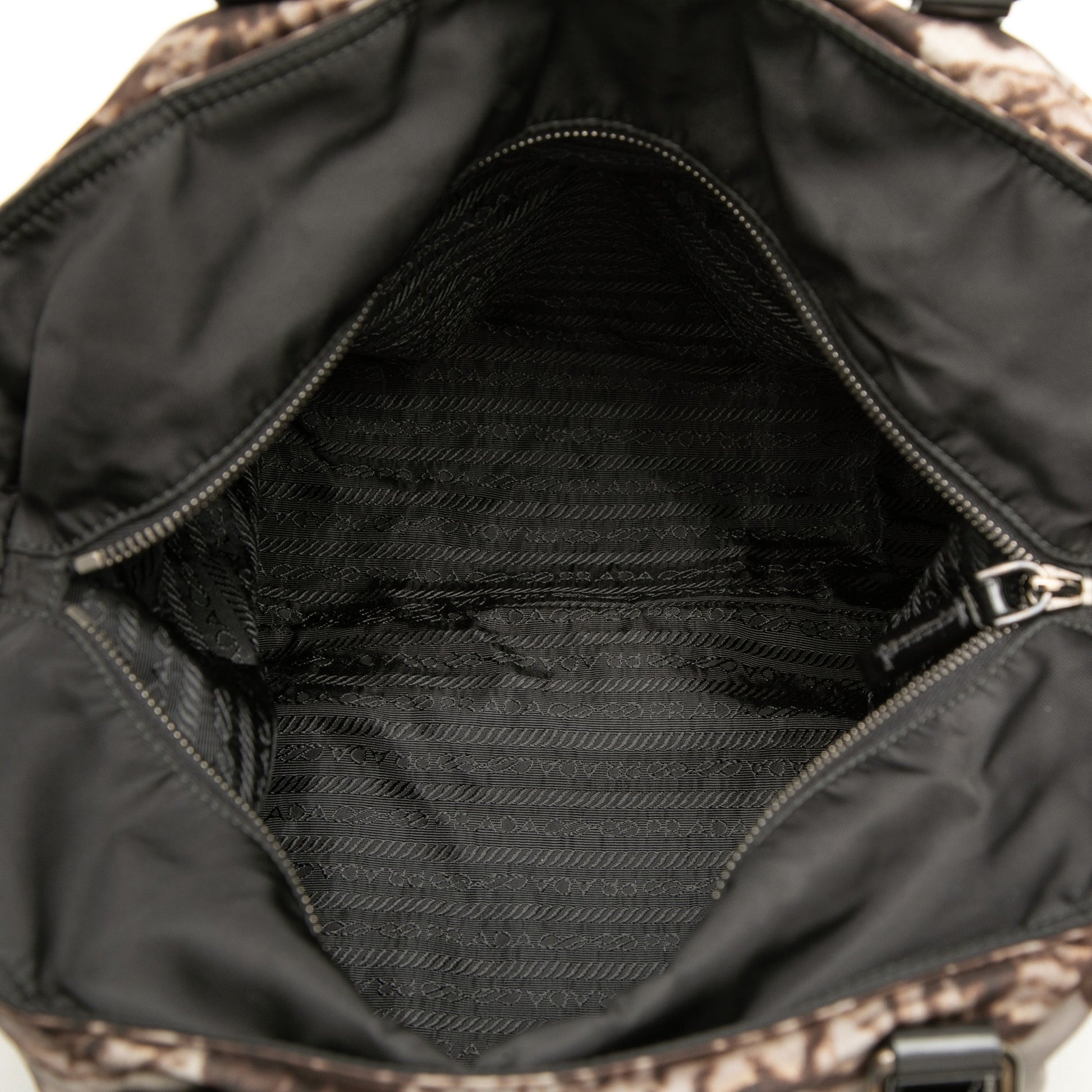 Prada Tessuto New York Street Templi Print Convertible Tote