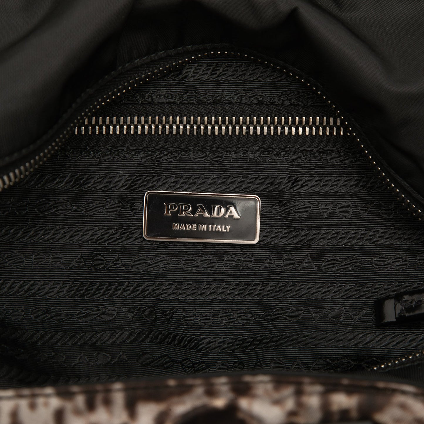 Prada Tessuto New York Street Templi Print Convertible Tote