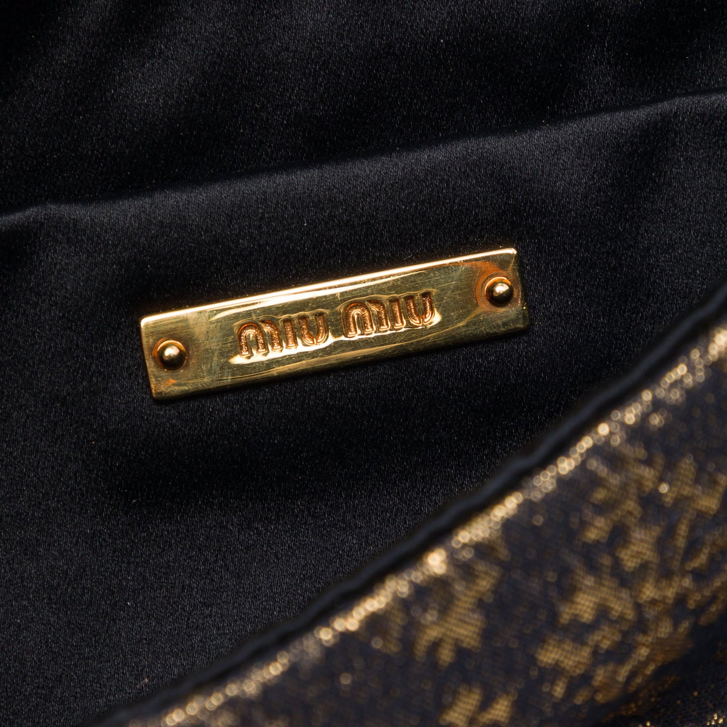 Miu Miu Lurex Bow Clutch