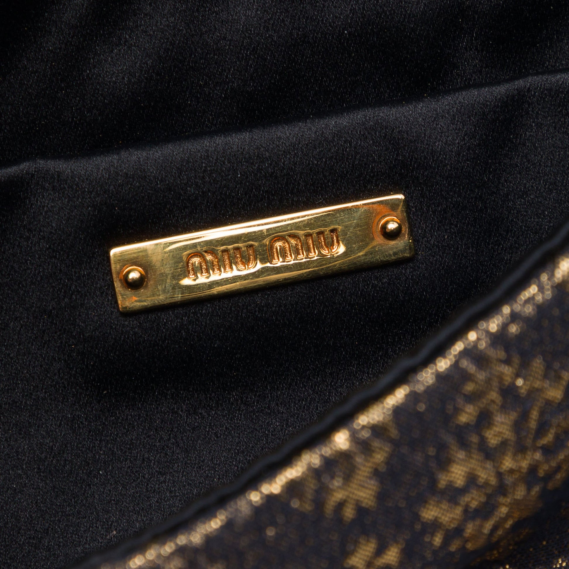 Miu Miu Lurex Bow Clutch
