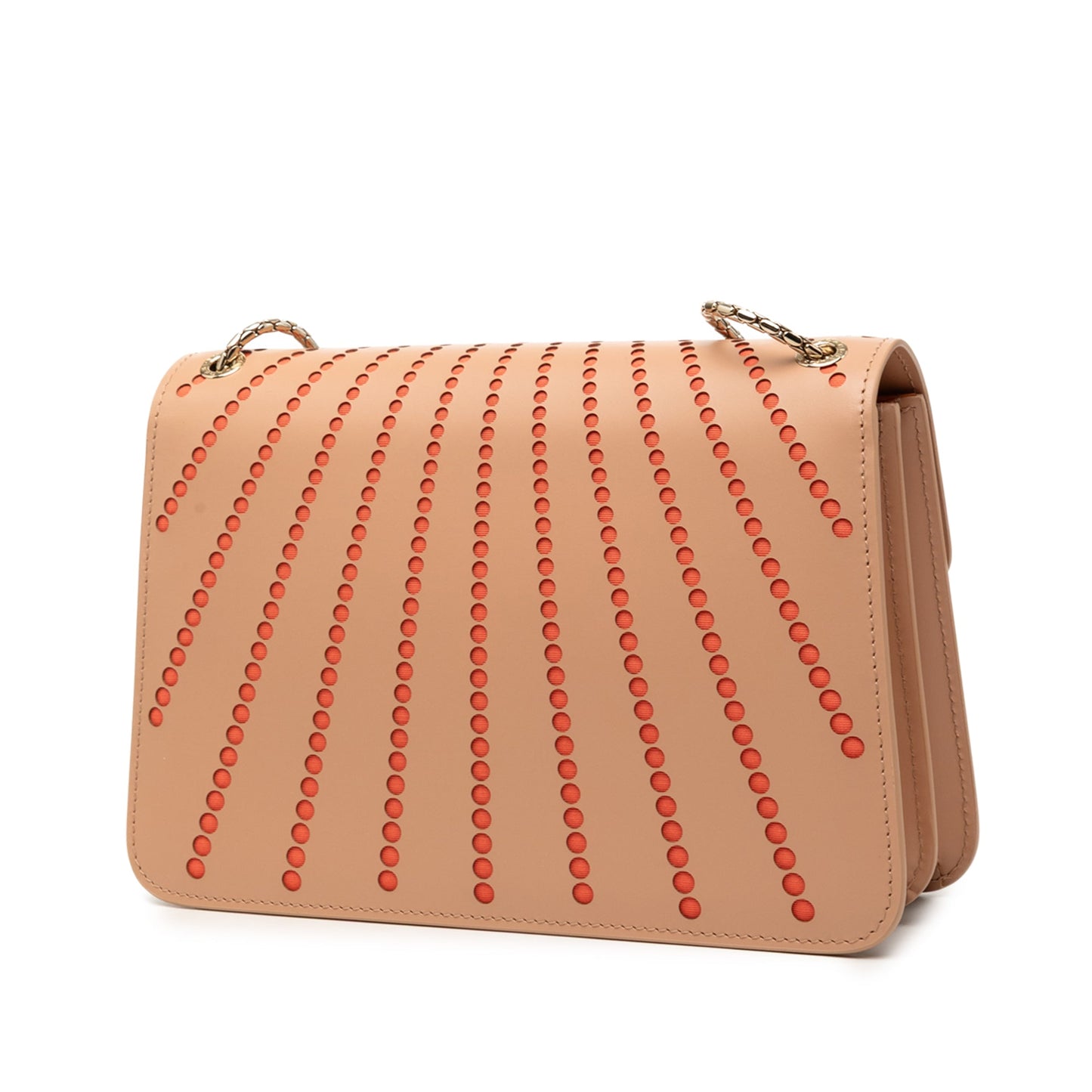 Bvlgari Medium Laser Cut Calfskin Diamond Blast Sunshine Serpenti Forever Shoulder Bag