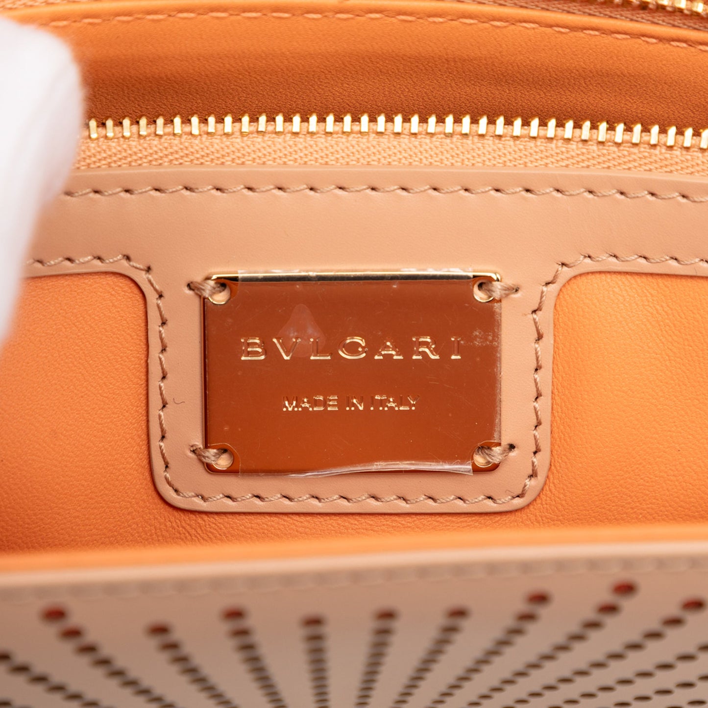 Bvlgari Medium Laser Cut Calfskin Diamond Blast Sunshine Serpenti Forever Shoulder Bag