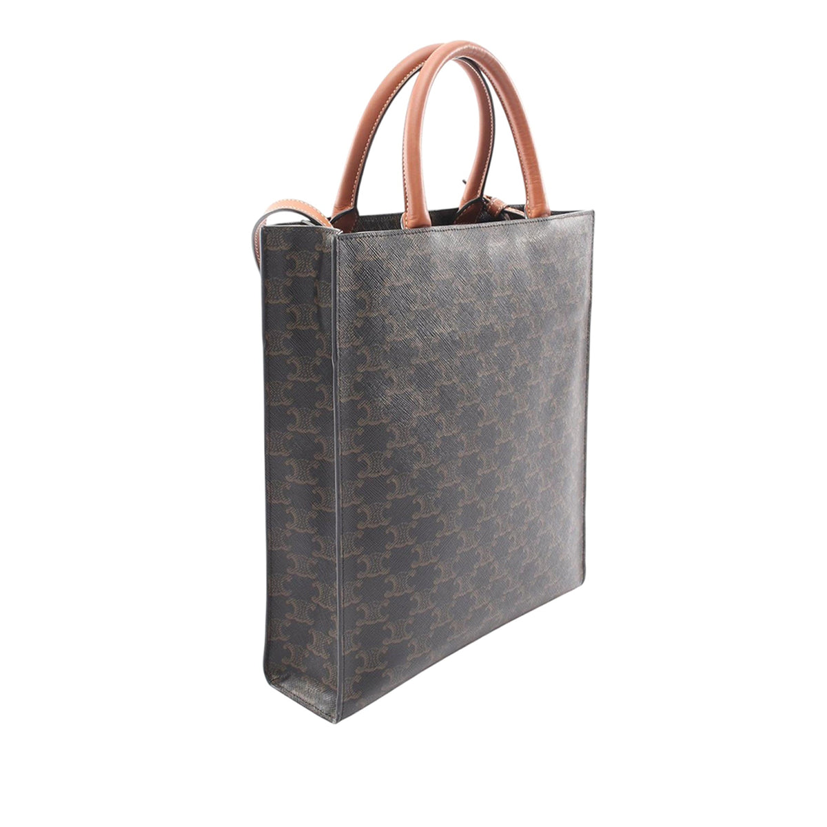 Celine Small Triomphe Coated Canvas Vertical Cabas Tote