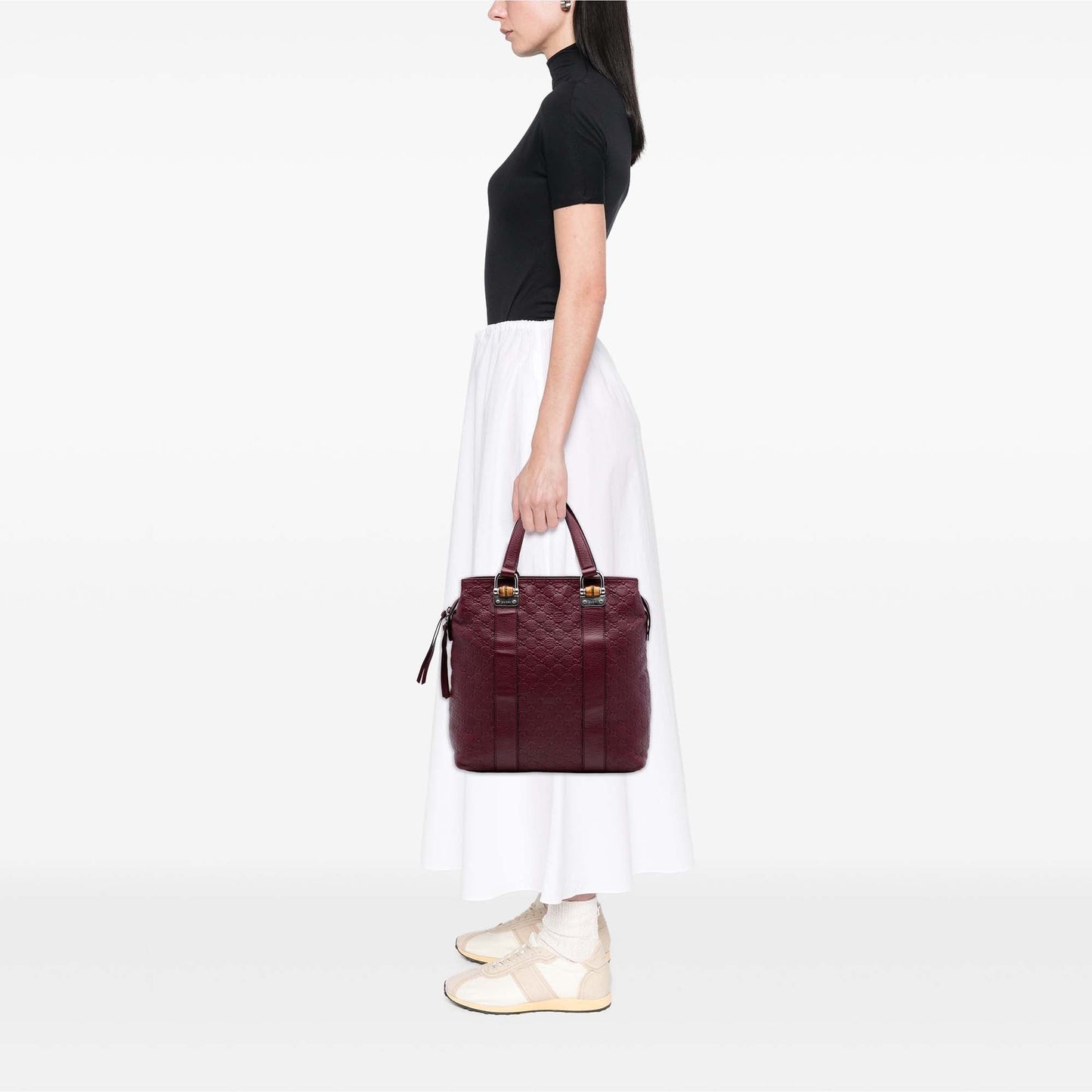 Gucci Guccissima Tender Bamboo Bar Tote