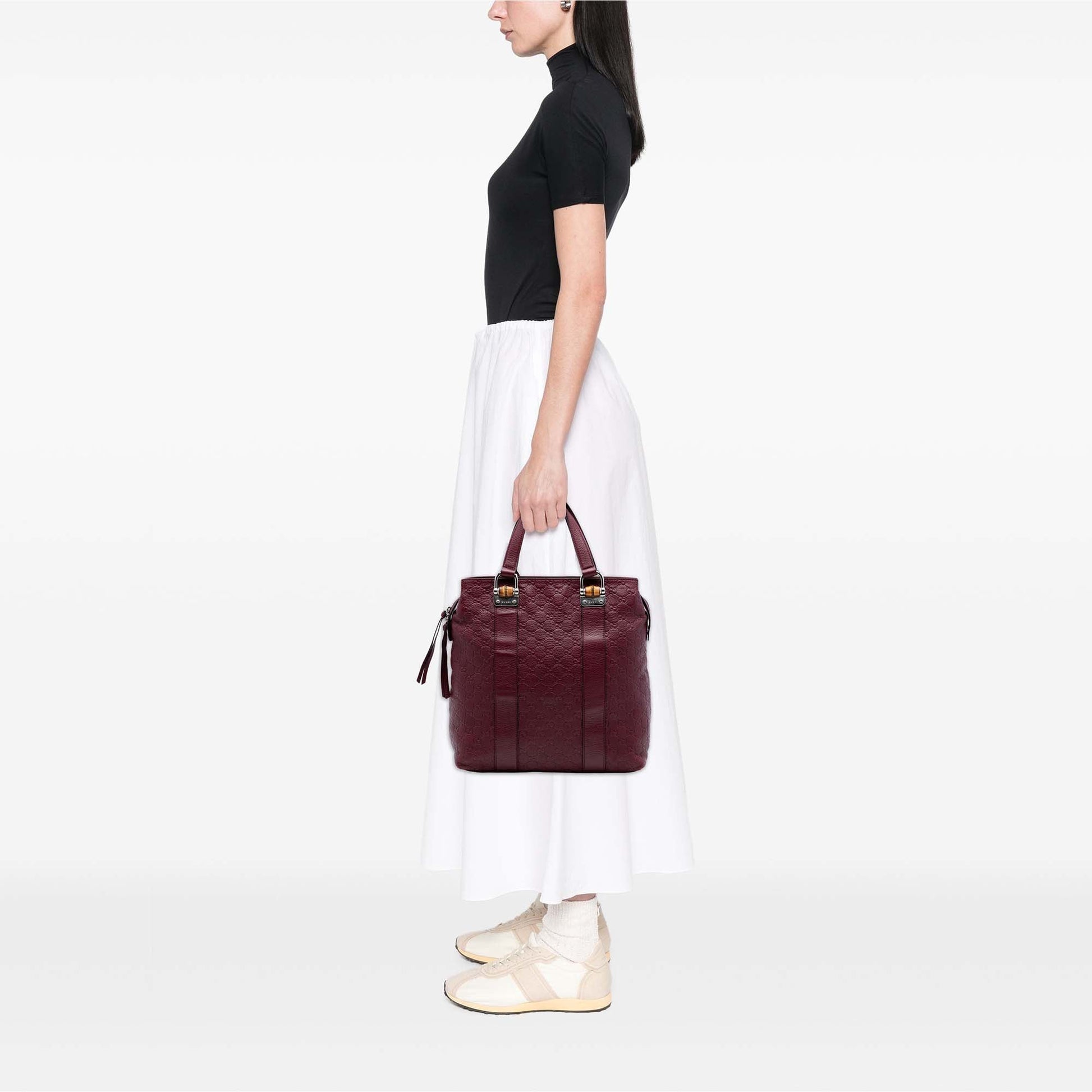 Gucci Guccissima Tender Bamboo Bar Tote