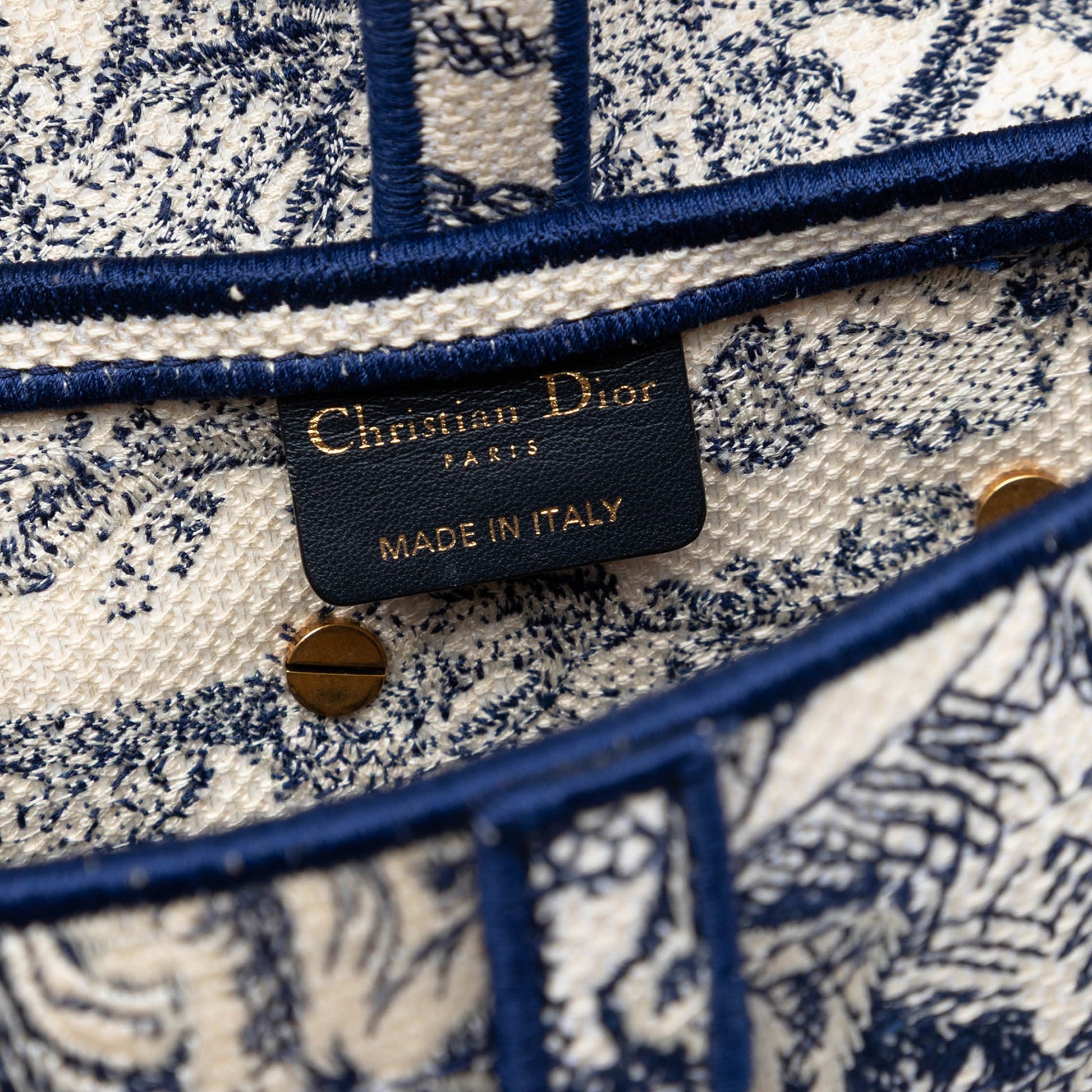 Dior Embroidered Canvas Toile de Jouy Saddle Bag