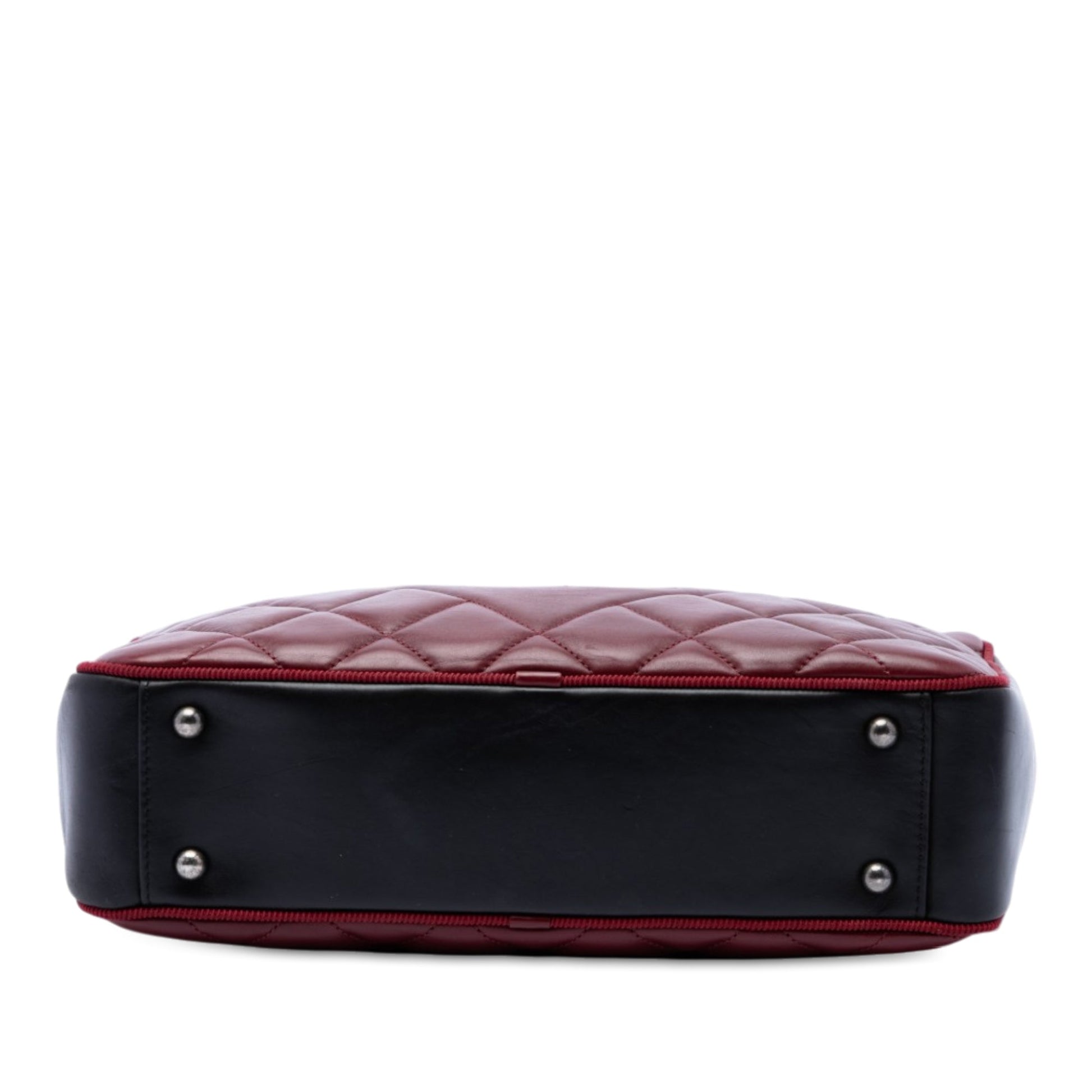 Chanel Large Bicolor CC Diamond Quilted Calfskin Ballerine Camera Bag