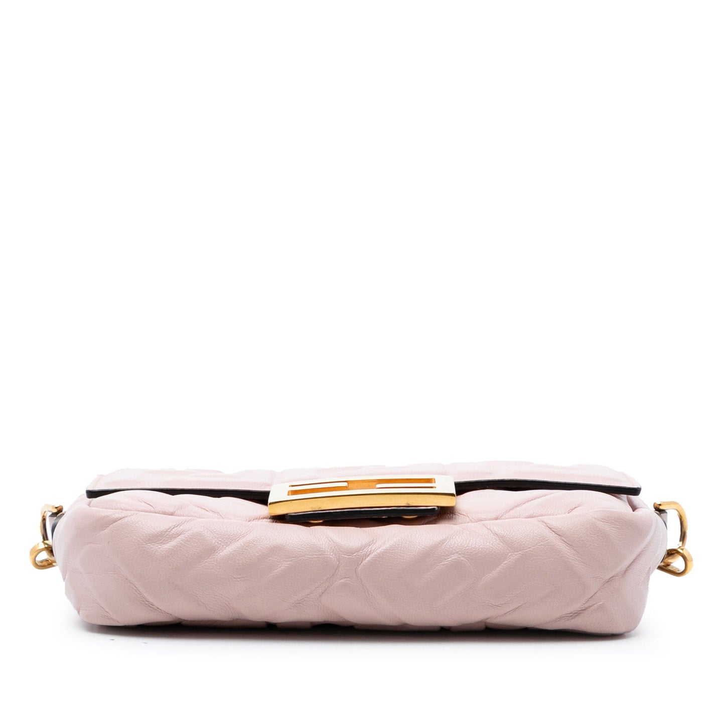 Fendi Mini Zucca Embossed Leather Baguette Satchel
