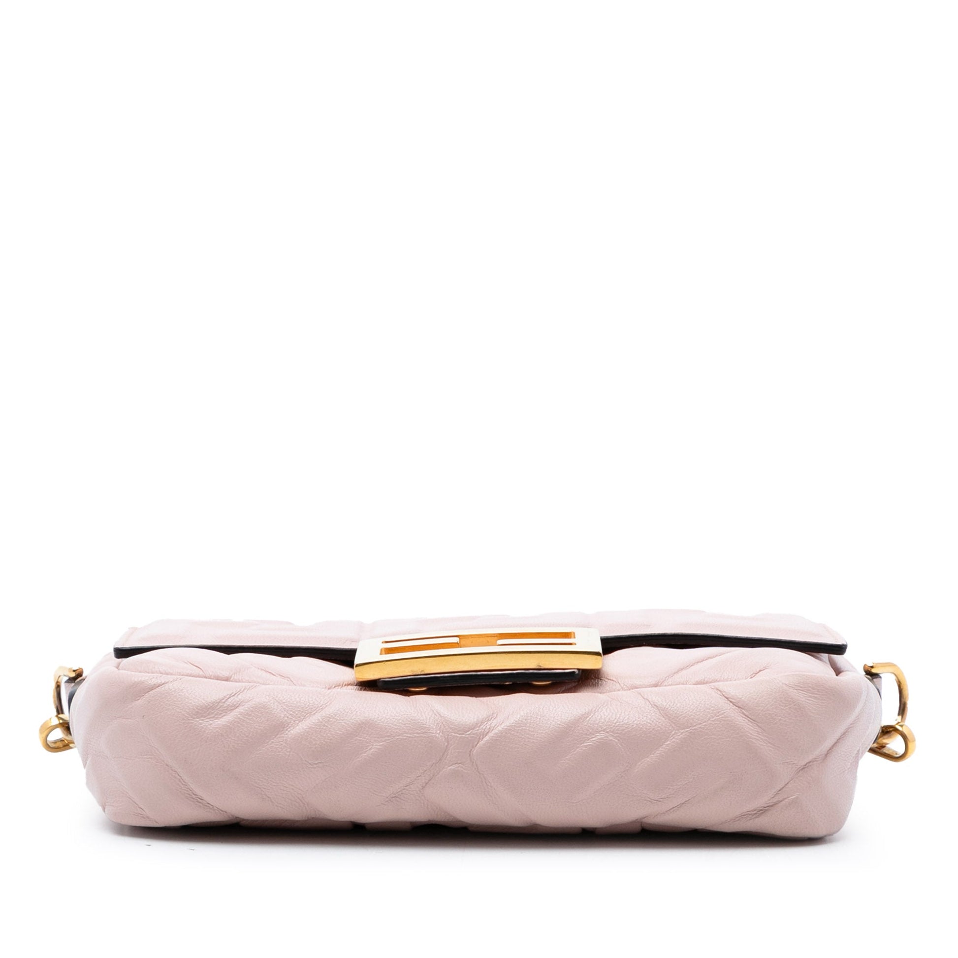 Fendi Mini Zucca Embossed Leather Baguette Satchel