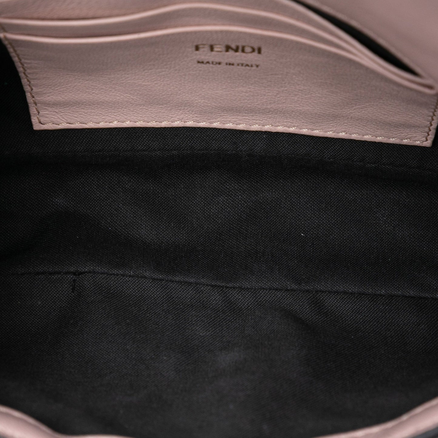 Fendi Mini Zucca Embossed Leather Baguette Satchel
