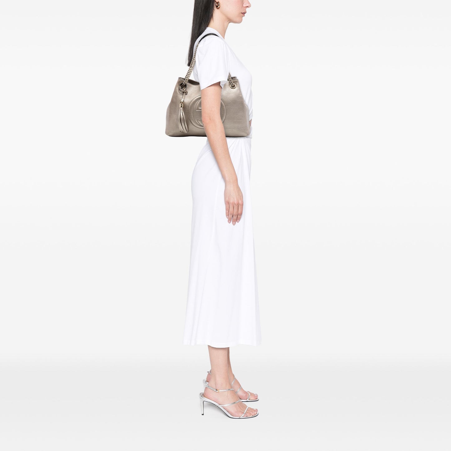 Gucci Medium Metallic Calfskin Soho Chain Tote