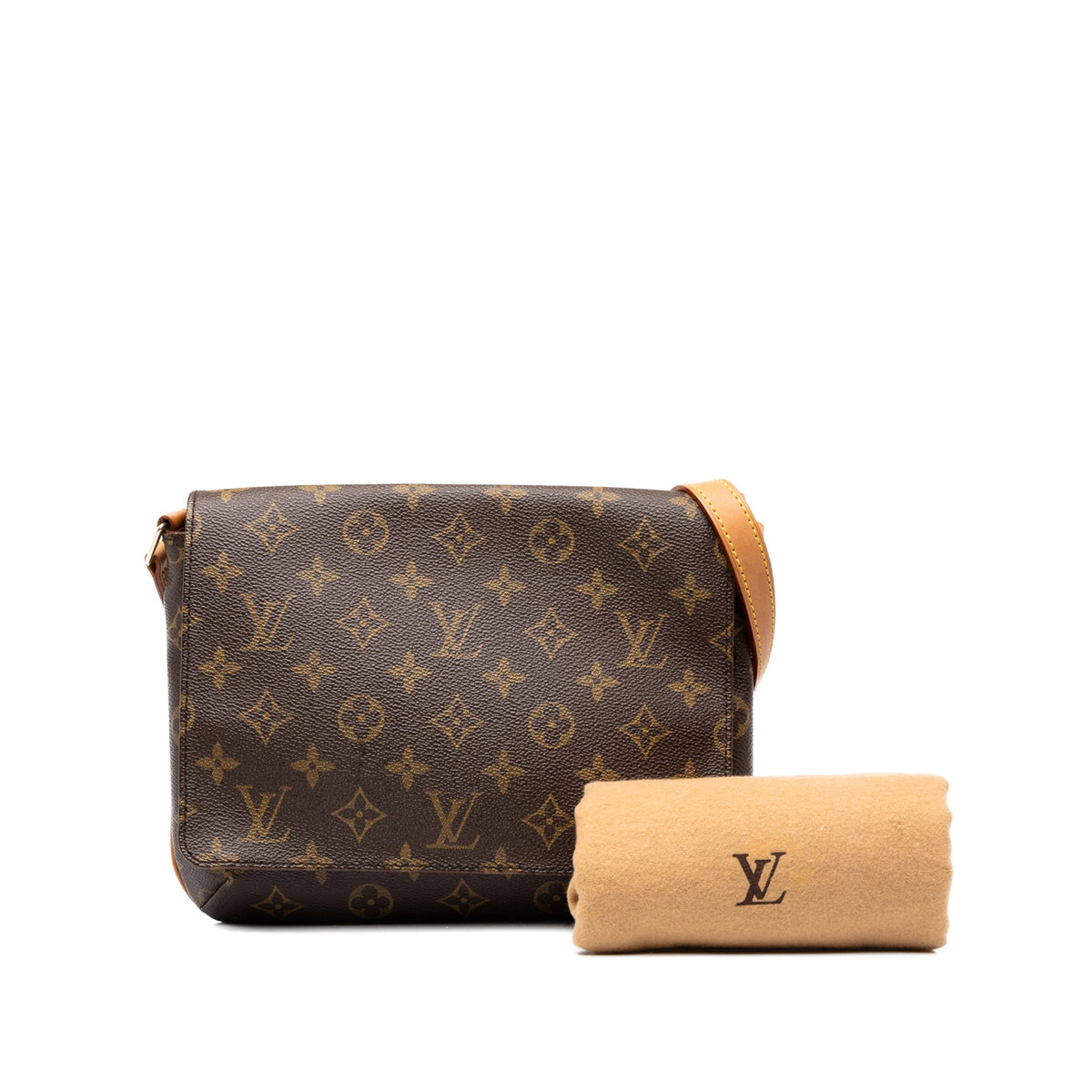 Louis Vuitton Monogram Musette Tango Short Strap — Brown