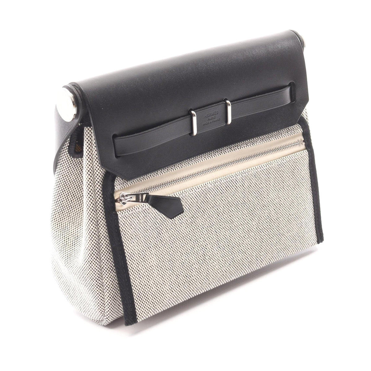 Hermès Military Toile and Vache Hunter Herbag Zip 20