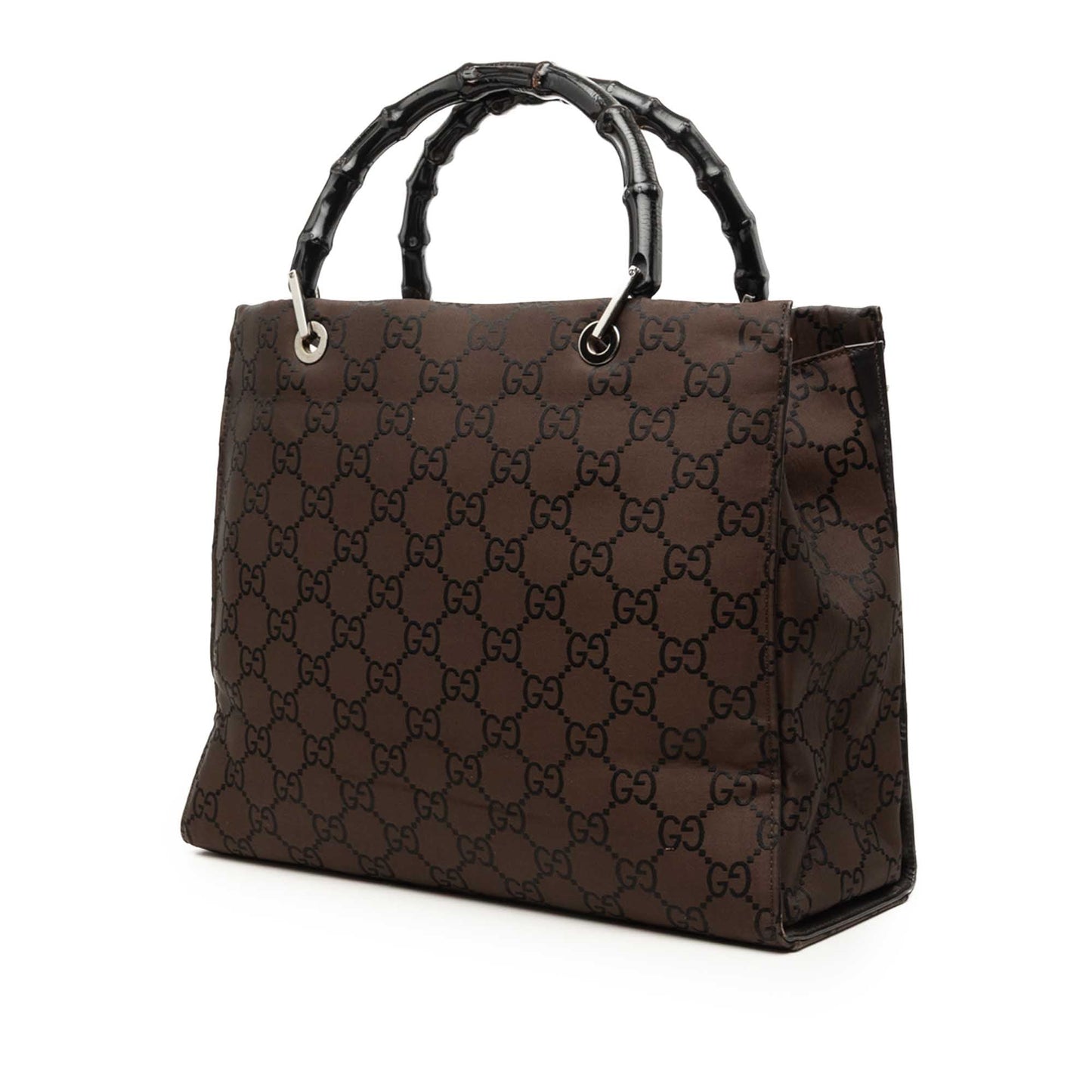 Gucci GG Nylon Bamboo Handbag