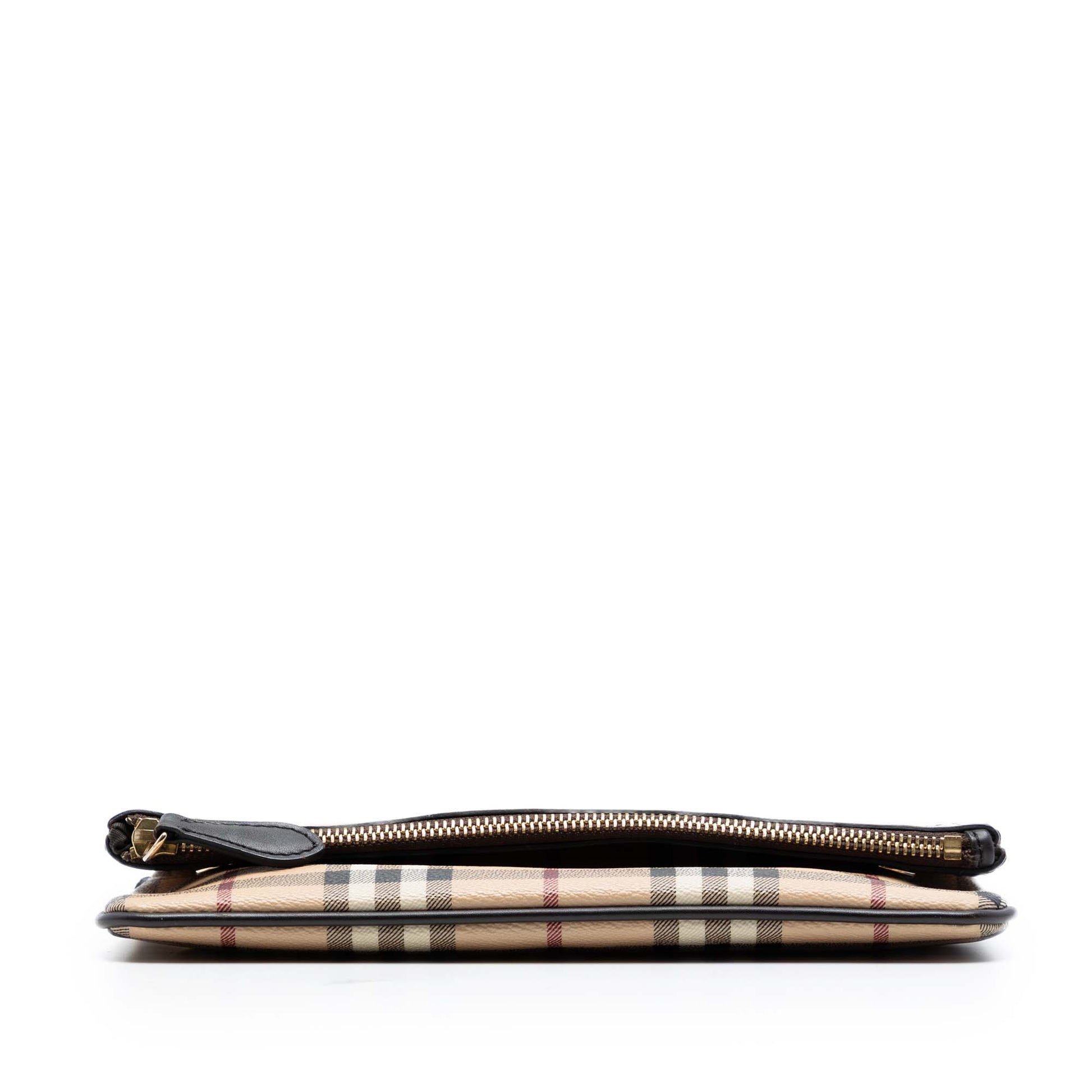 Burberry Haymarket Check Coated Canvas Adeline Fold over Clutch