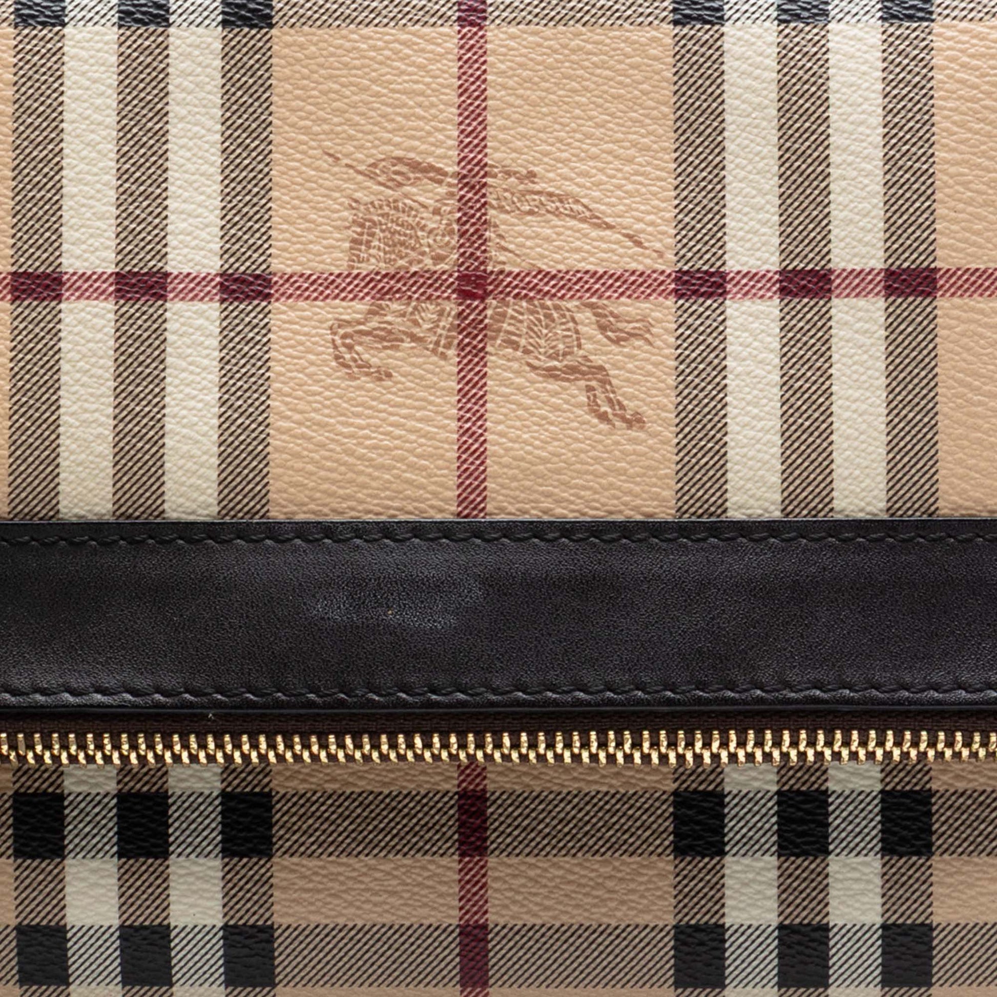 Burberry Haymarket Check Coated Canvas Adeline Fold over Clutch