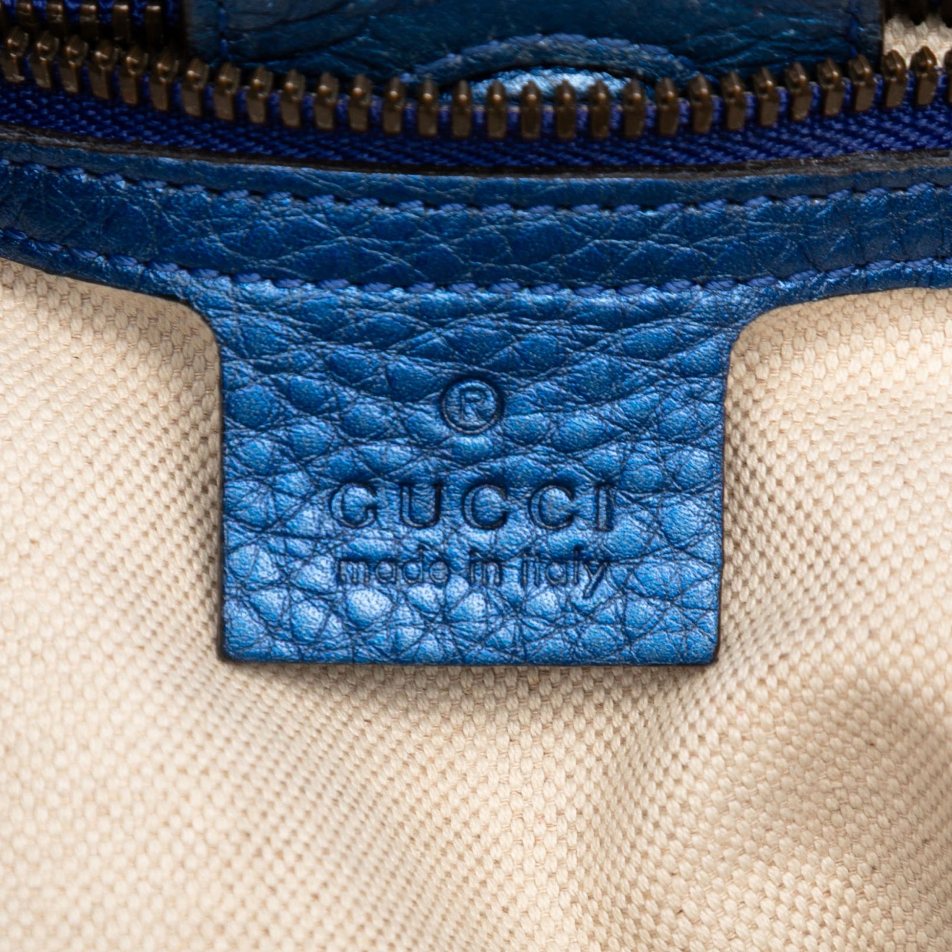 Gucci Small Metallic Calfskin Bamboo Shopper Satchel