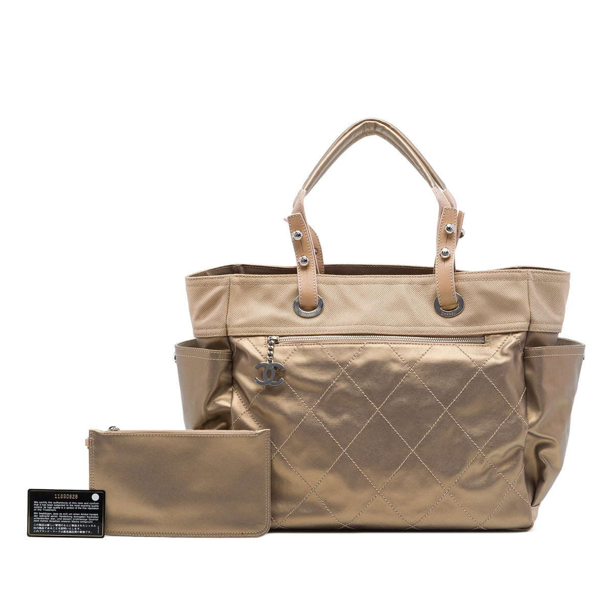 Chanel Large Quilted Coated Canvas Paris Biarritz Tote
