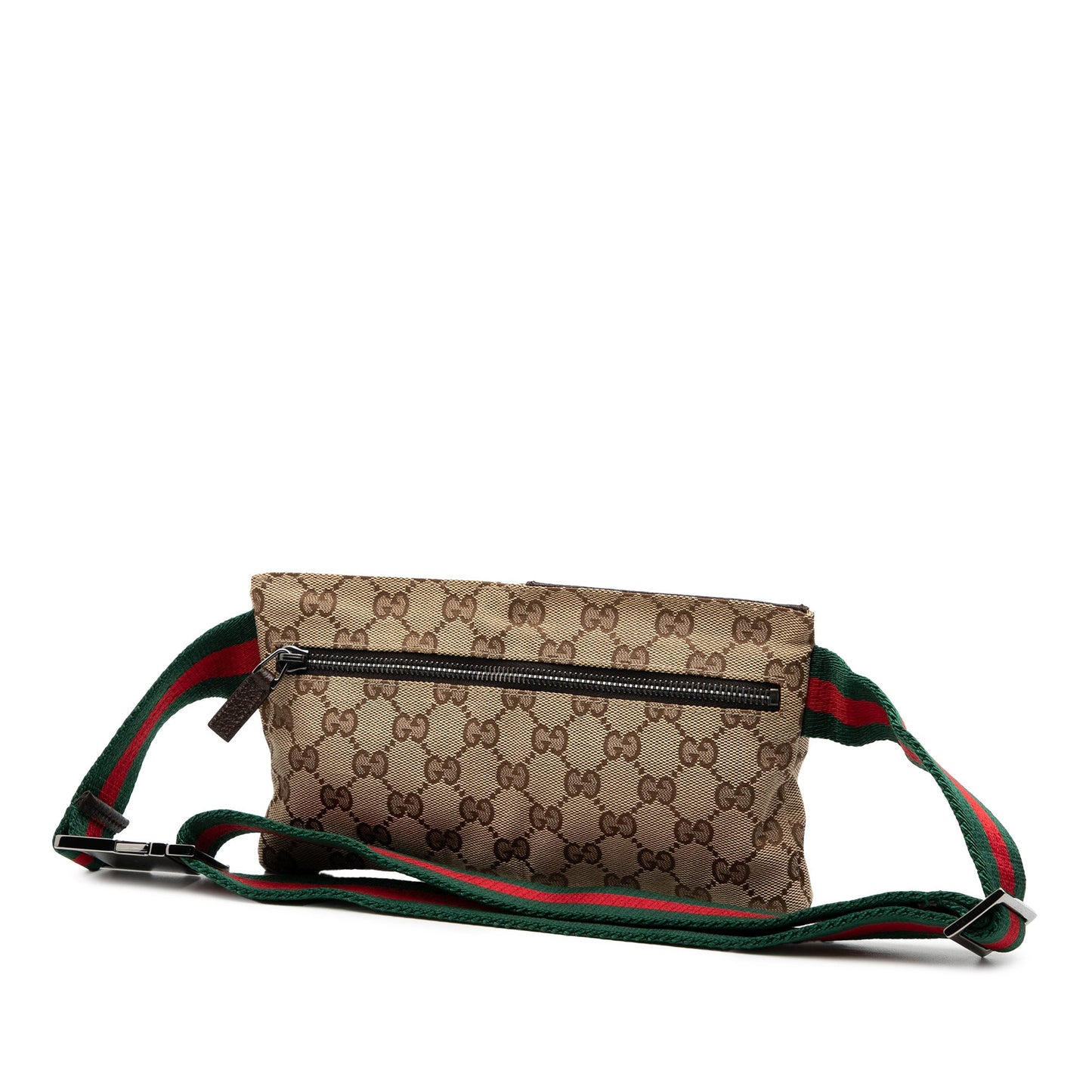 Gucci GG Canvas Web Double Pocket Belt Bag