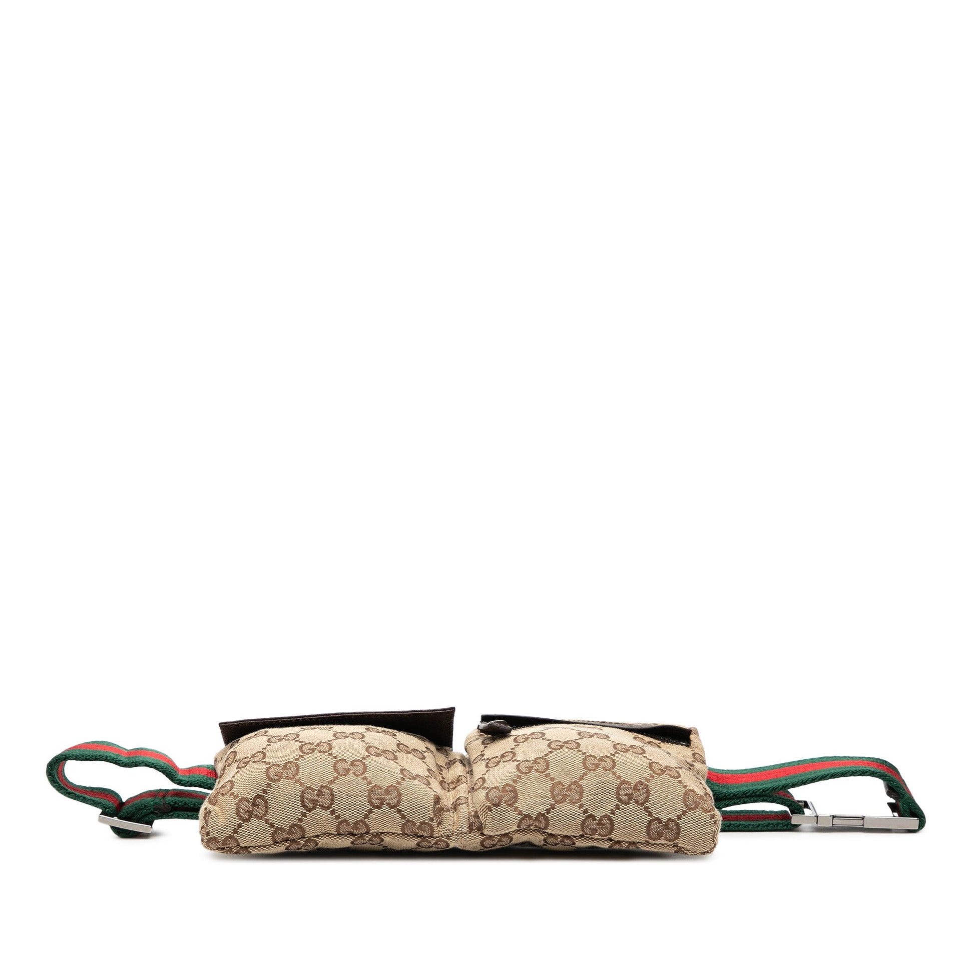 Gucci GG Canvas Web Double Pocket Belt Bag