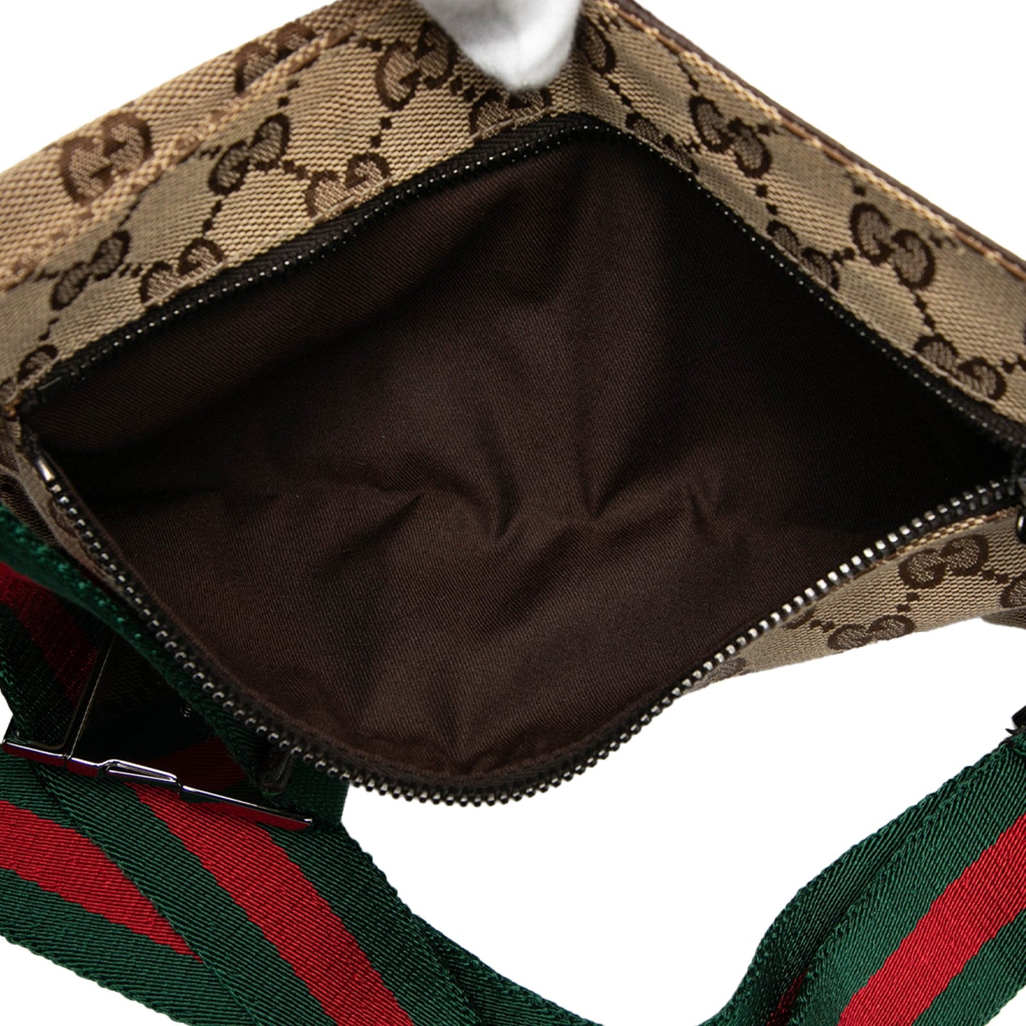 Gucci GG Canvas Web Double Pocket Belt Bag