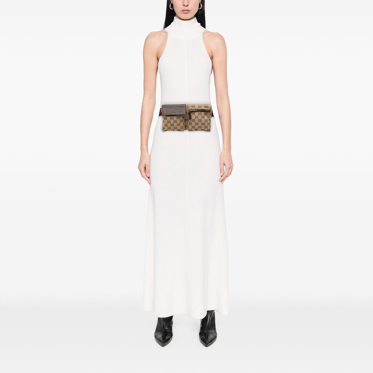 Gucci GG Canvas Web Double Pocket Belt Bag