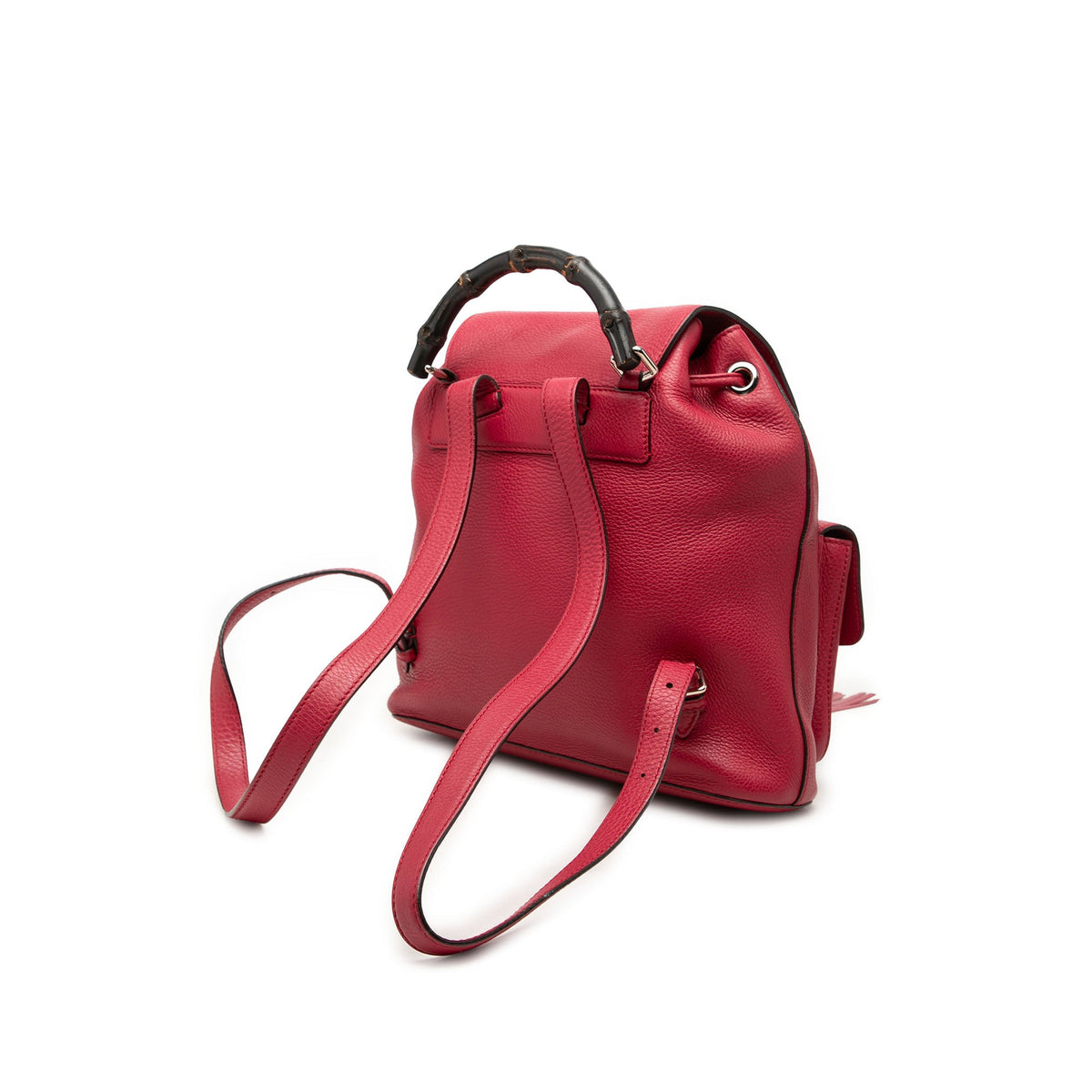 Gucci Large Calfskin Bamboo Tassel Drawstring Backpack